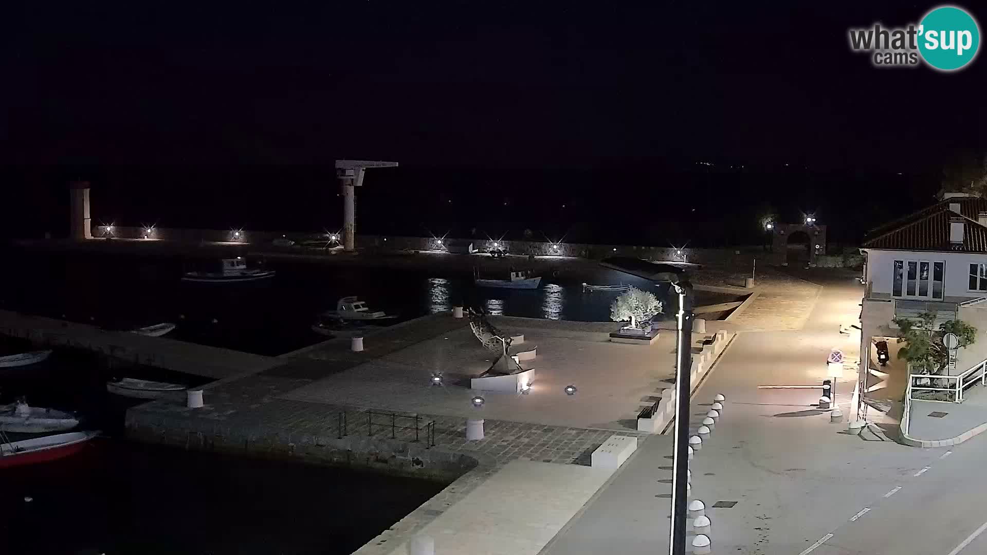 Livecam Senj – Vue panoramique de Senj riva