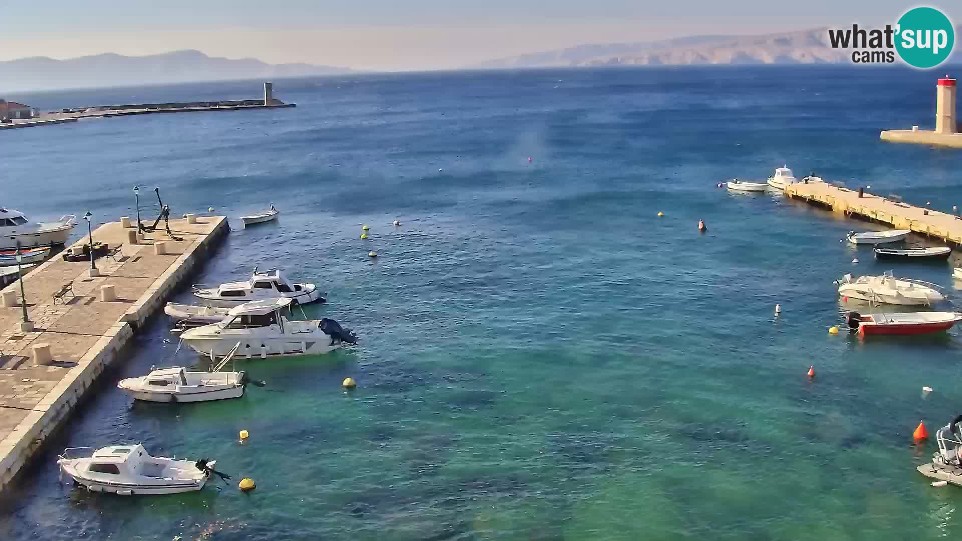 Webcam Senj – Panoramablick auf die Riva Senj