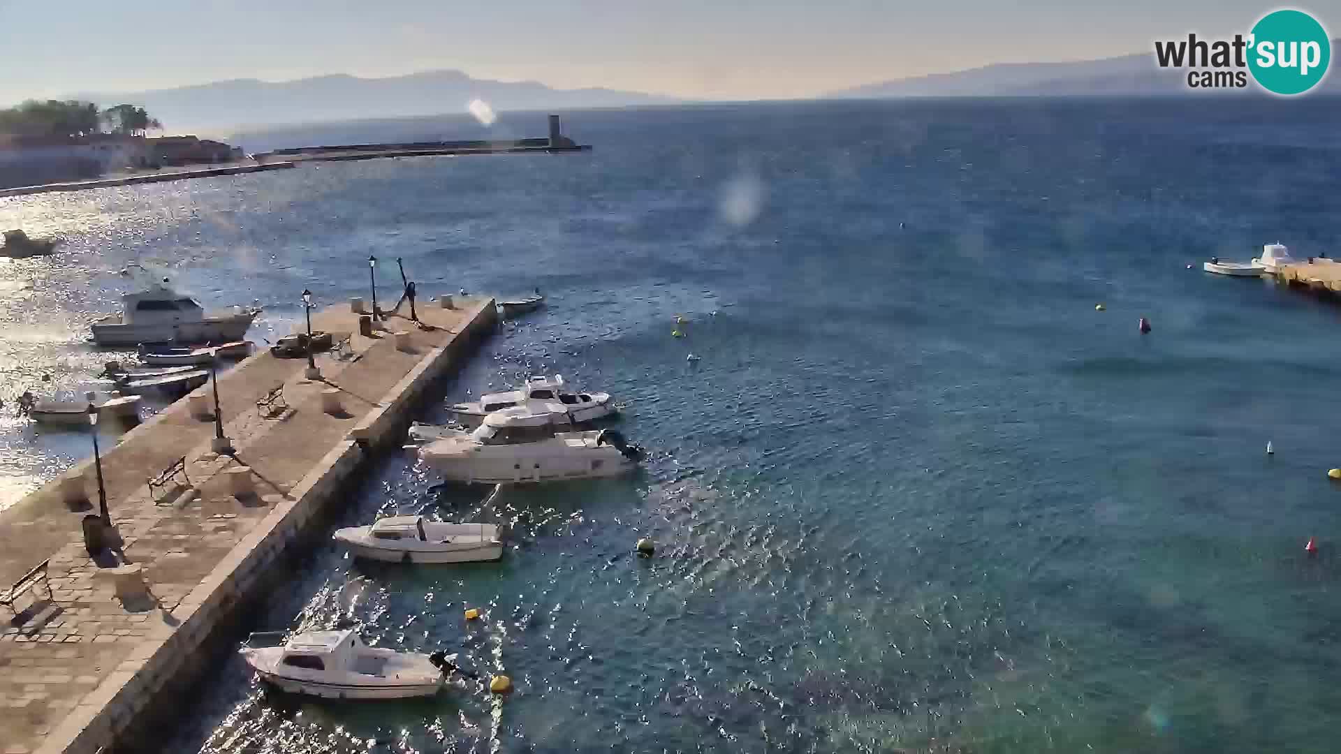 Webcam Senj – Panoramablick auf die Riva Senj