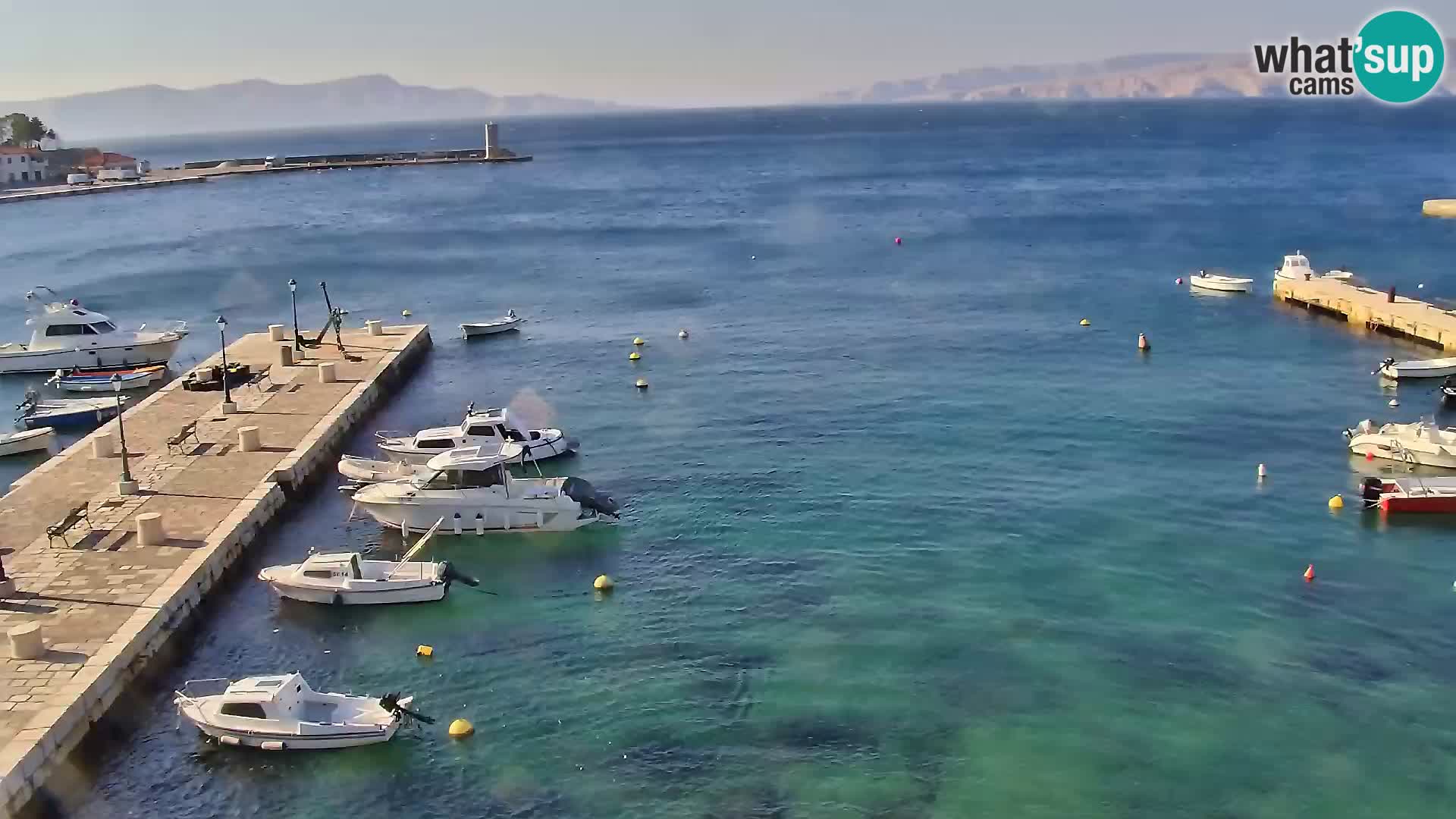Webcam Senj – Panoramablick auf die Riva Senj