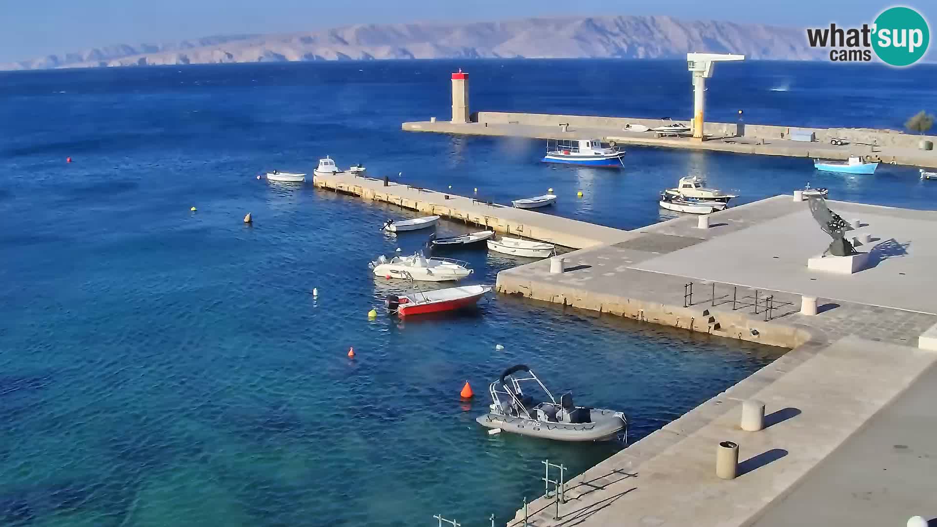 Livecam Senj – Vue panoramique de Senj riva