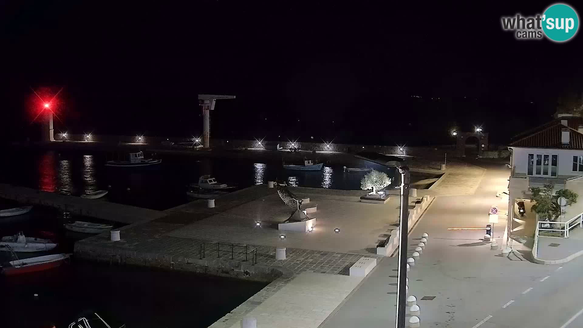 Livecam Senj – Vue panoramique de Senj riva