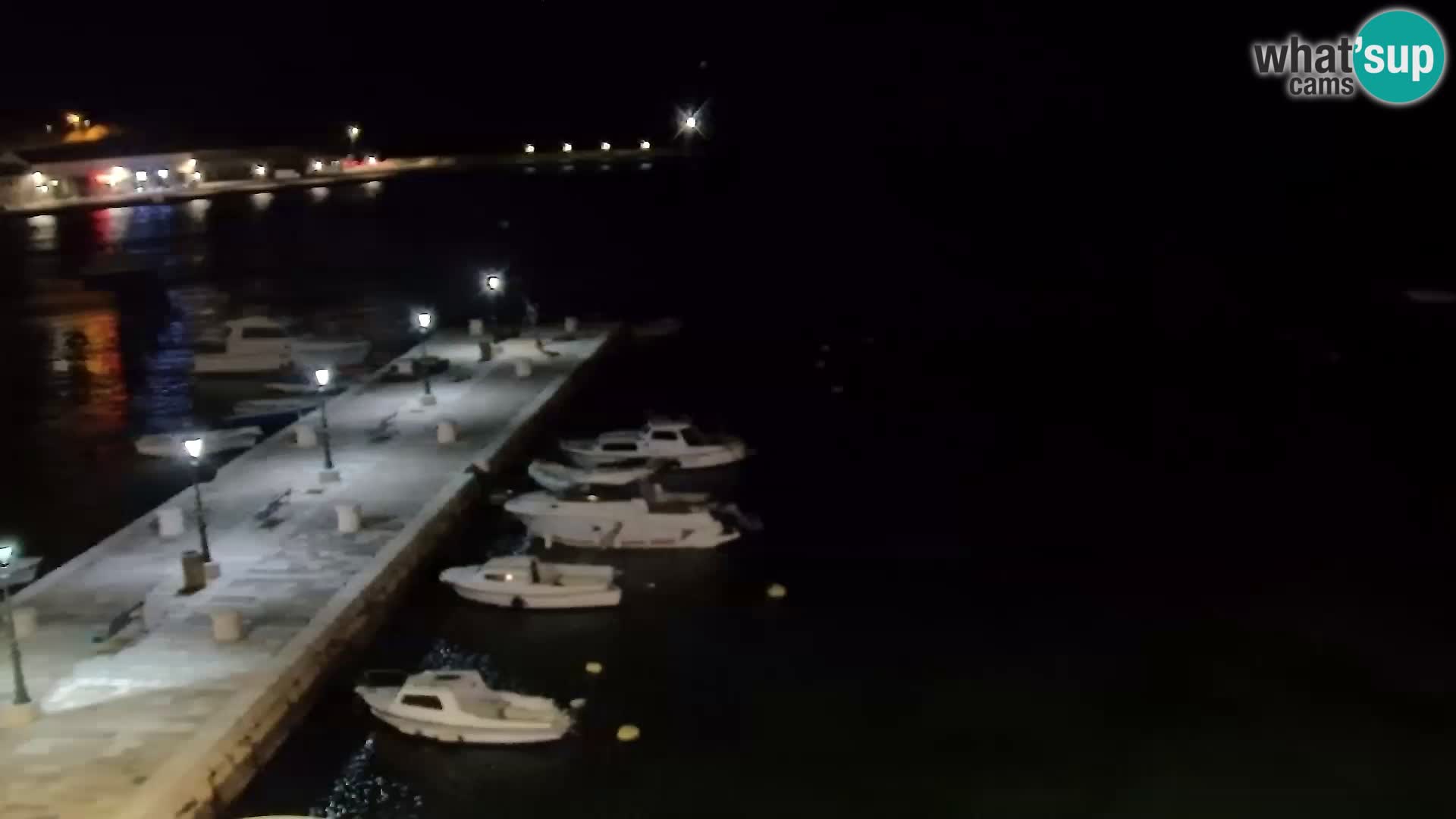 Livecam Senj – Vue panoramique de Senj riva