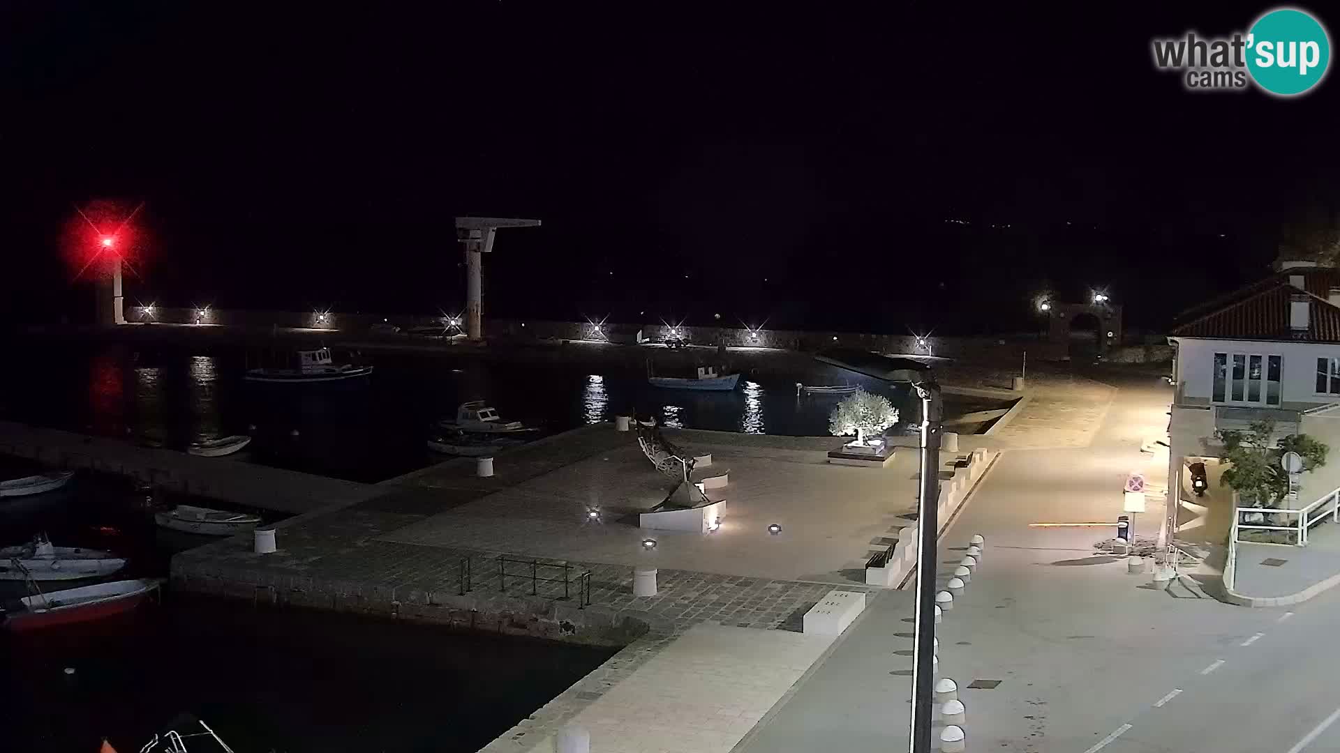 Webcam Senj – Panoramablick auf die Riva Senj