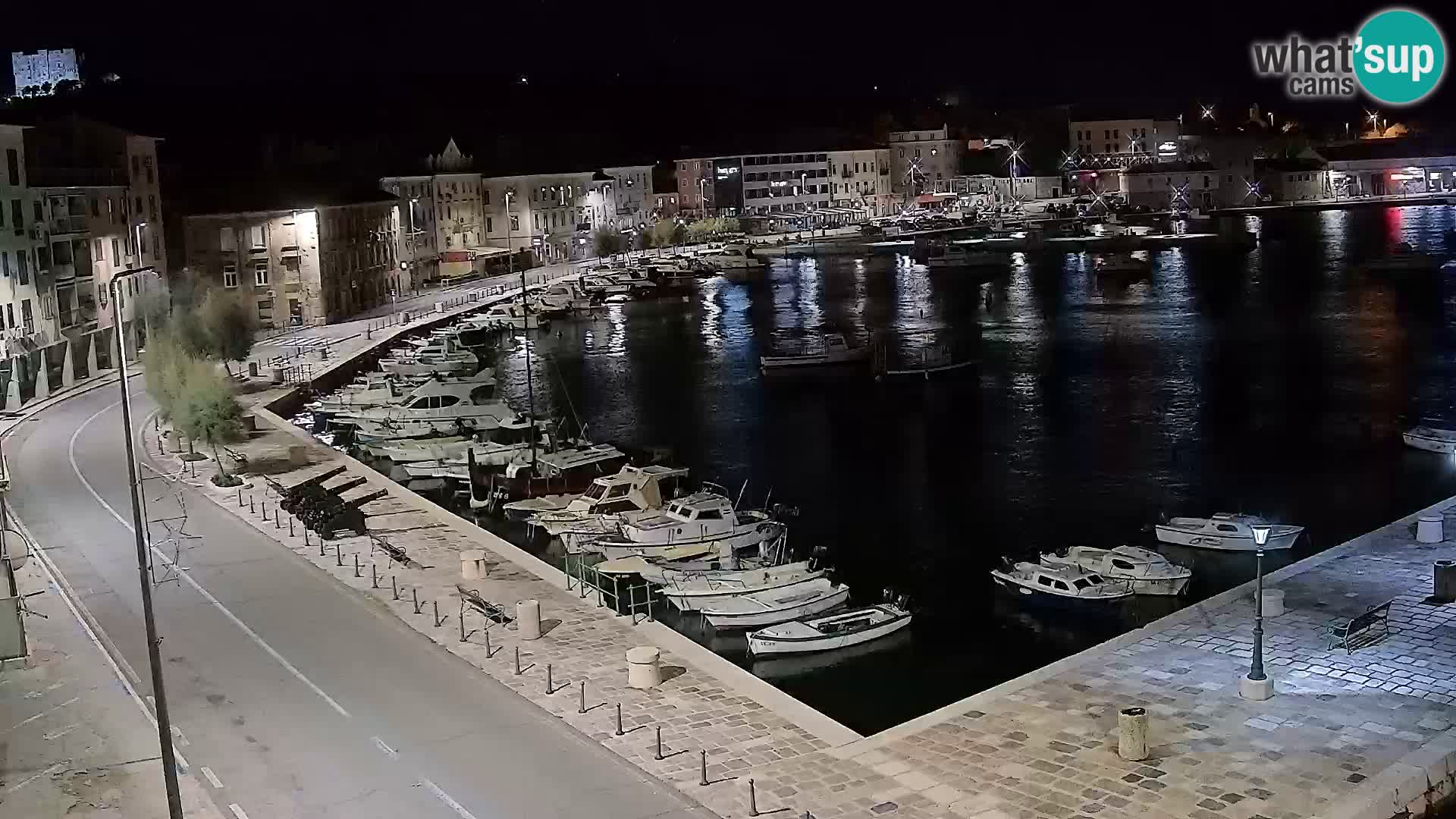 Livecam Senj – Vue panoramique de Senj riva