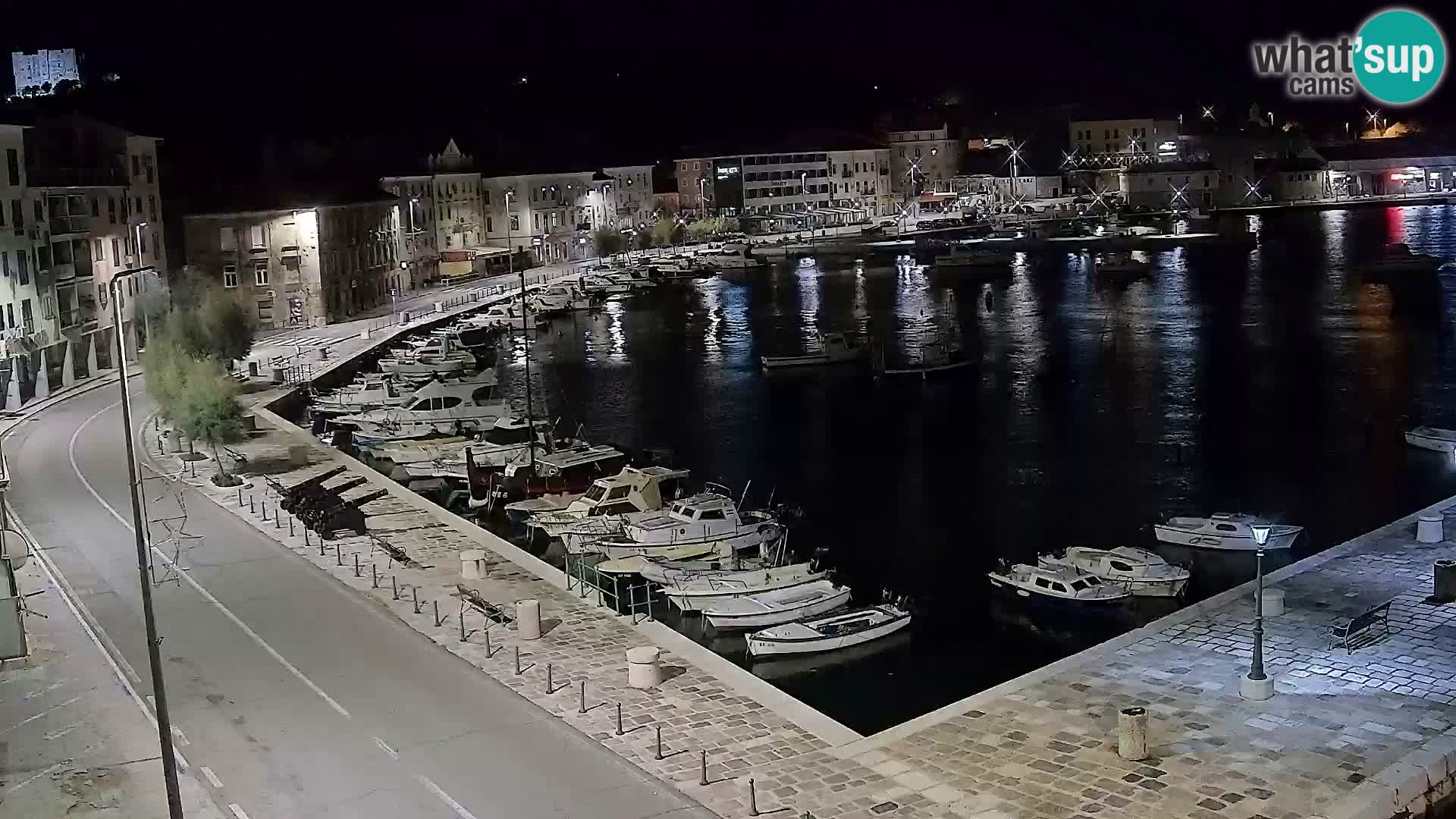 Webcam Senj – Panoramablick auf die Riva Senj