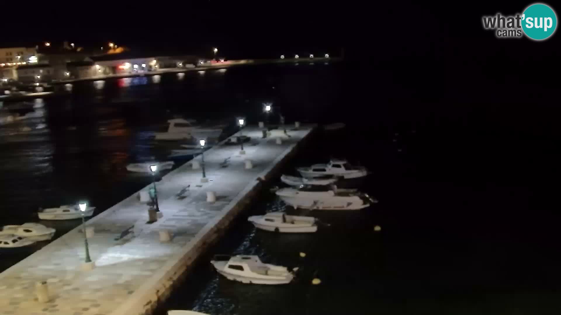 Webcam Senj – Panoramablick auf die Riva Senj