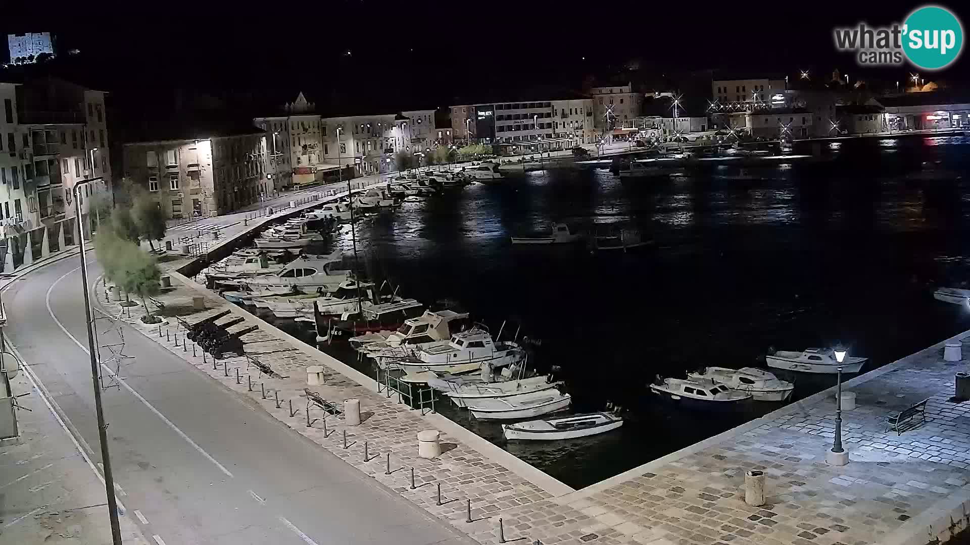 Livecam Senj – Vue panoramique de Senj riva