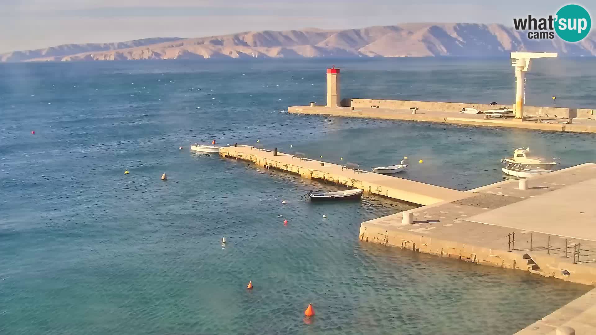 Livecam Senj – Vue panoramique de Senj riva