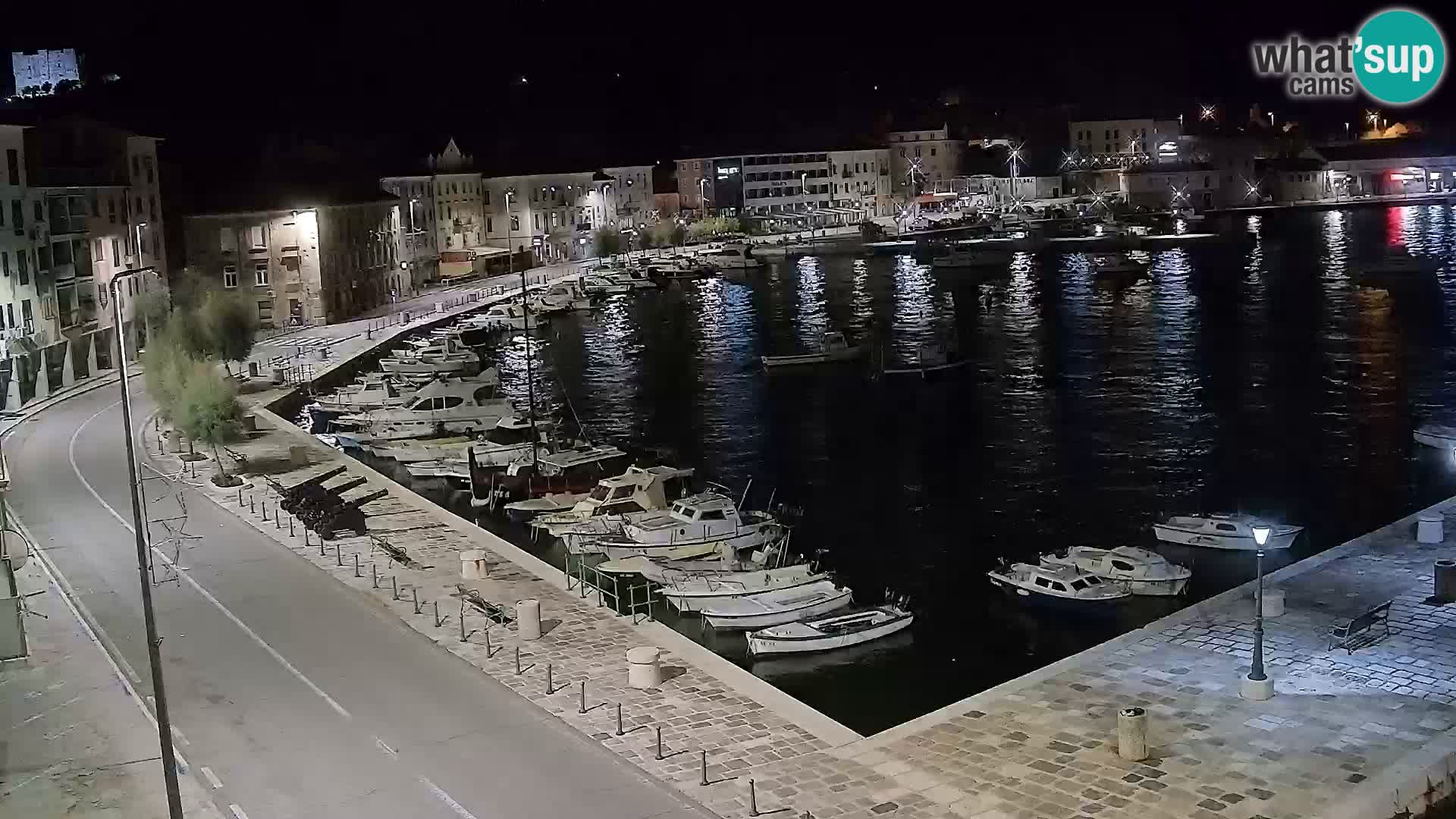 Livecam Senj – Vue panoramique de Senj riva
