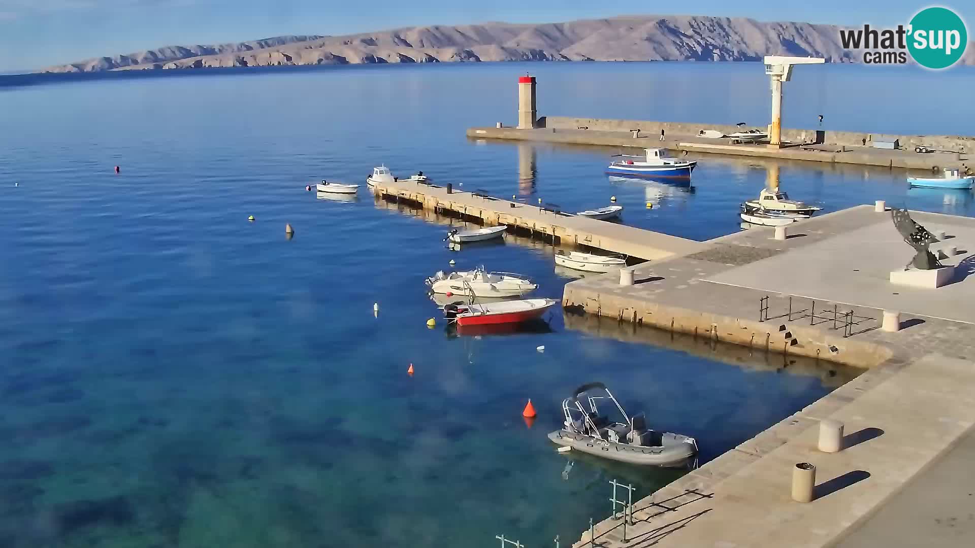 Livecam Senj – Vue panoramique de Senj riva