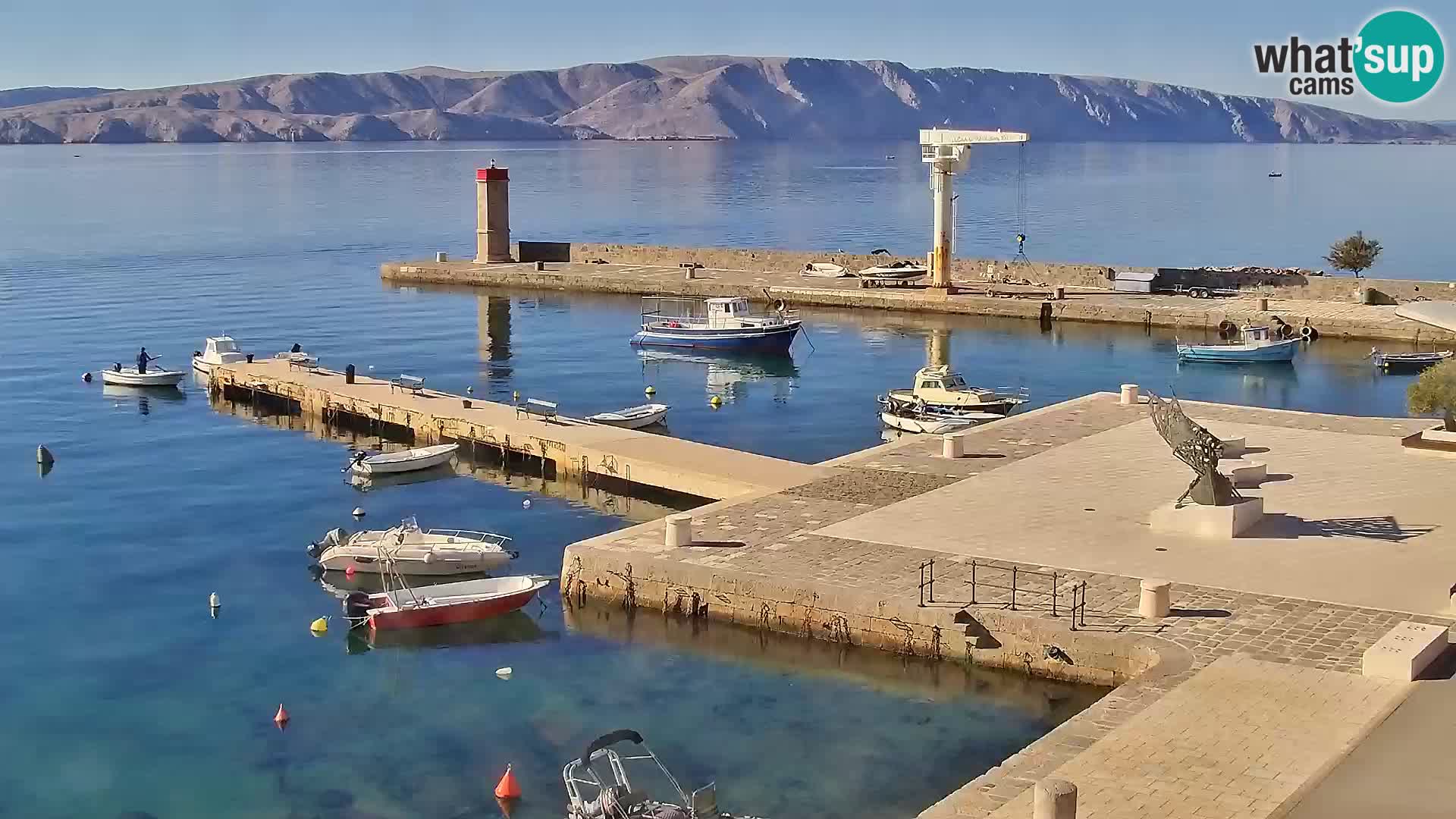 Webcam Senj – Panoramablick auf die Riva Senj