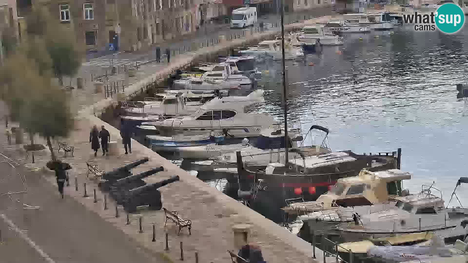 Livecam Senj – Vue panoramique de Senj riva