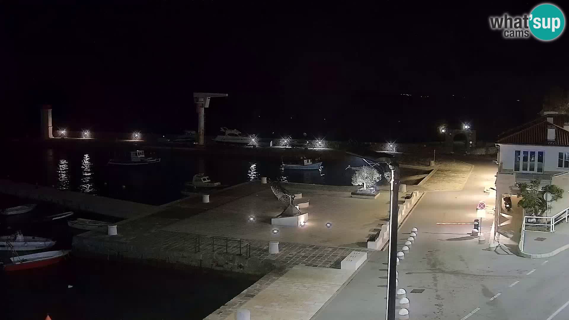 Webcam Senj – Panoramablick auf die Riva Senj