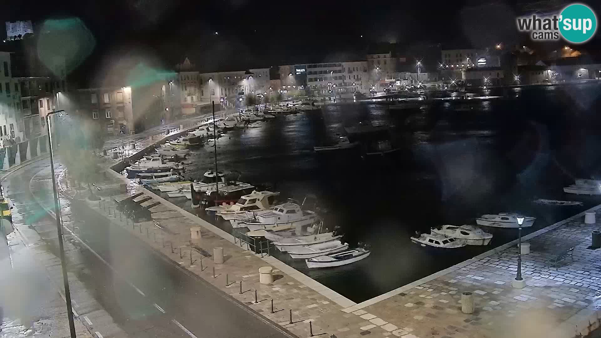 Livecam Senj – Vue panoramique de Senj riva