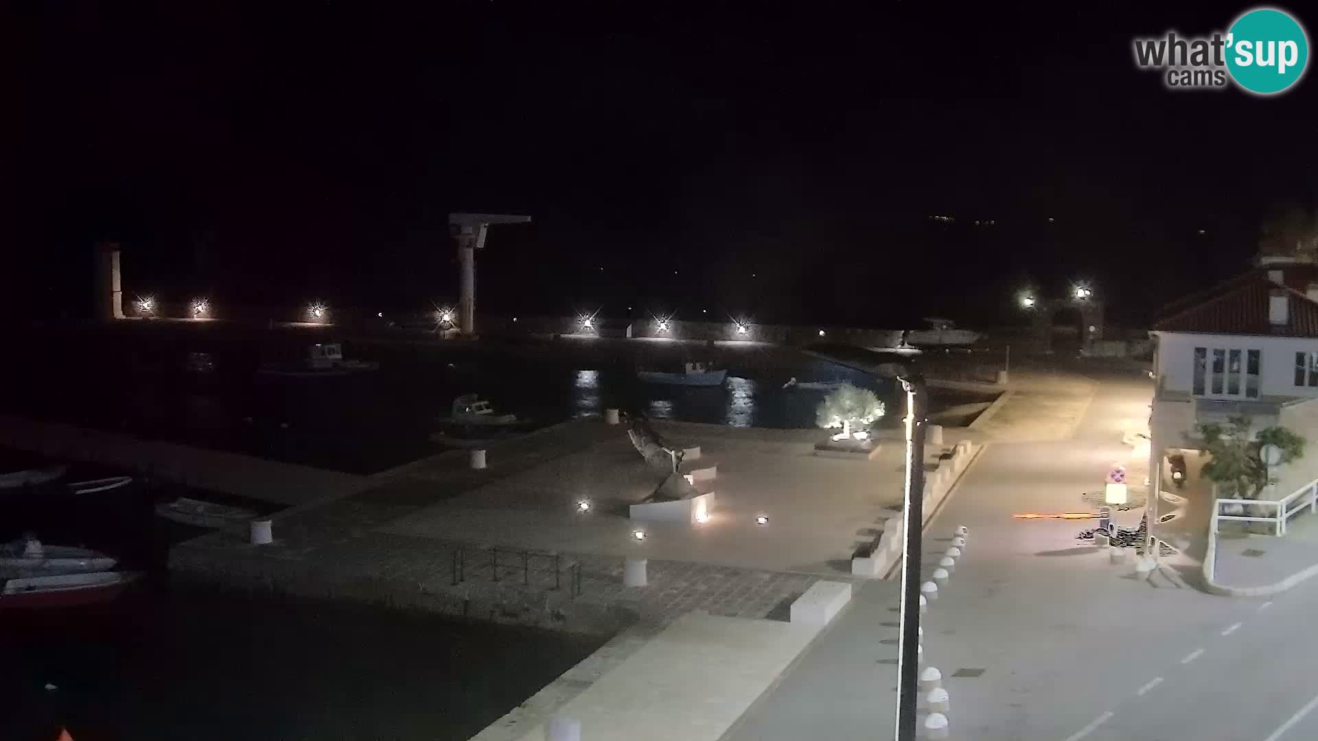 Webcam Senj – Panoramablick auf die Riva Senj