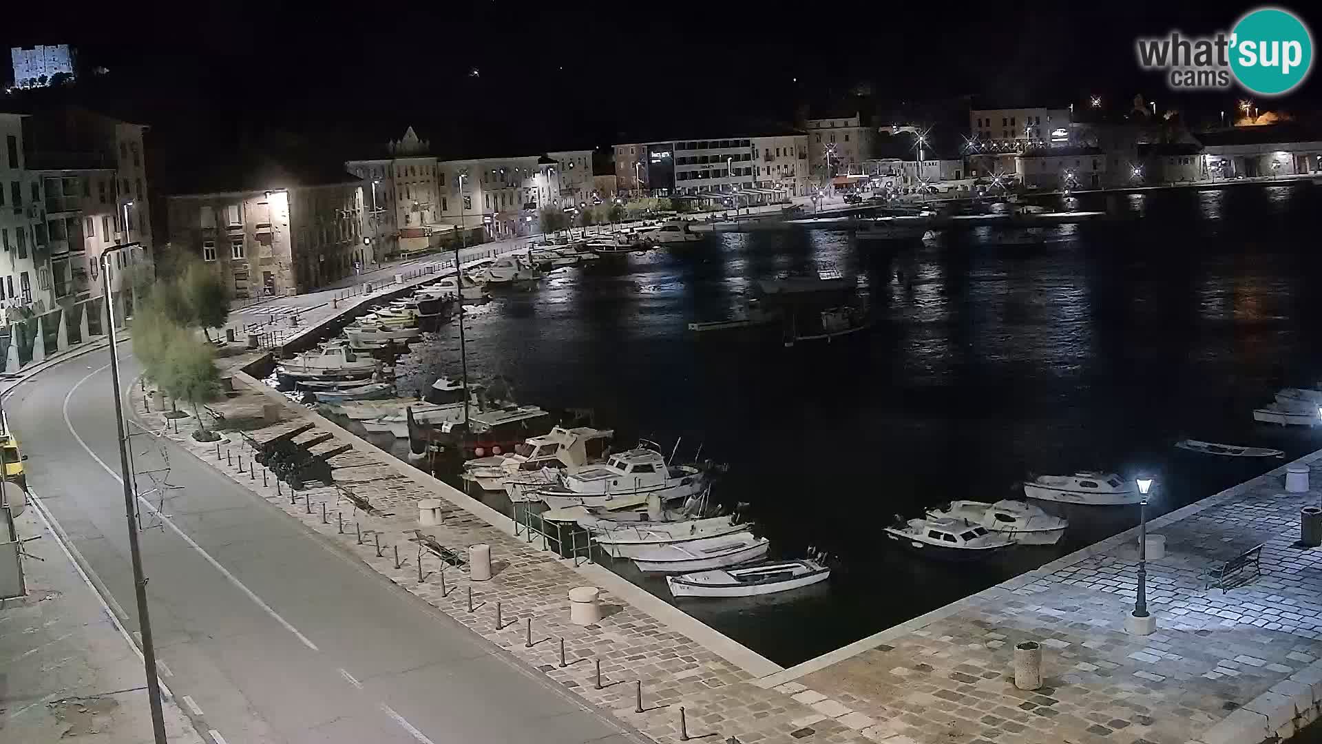 Webcam Senj – Panoramablick auf die Riva Senj