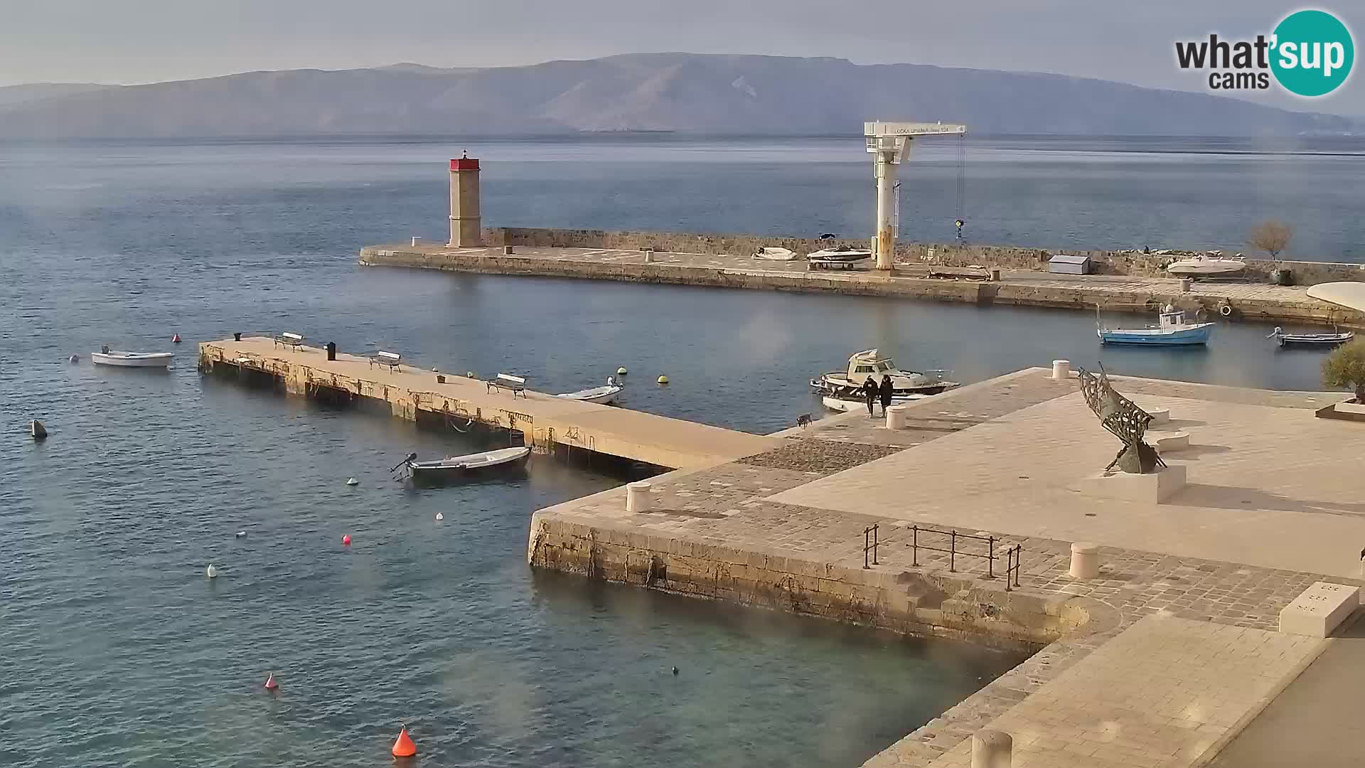 Webcam Senj – Panoramablick auf die Riva Senj
