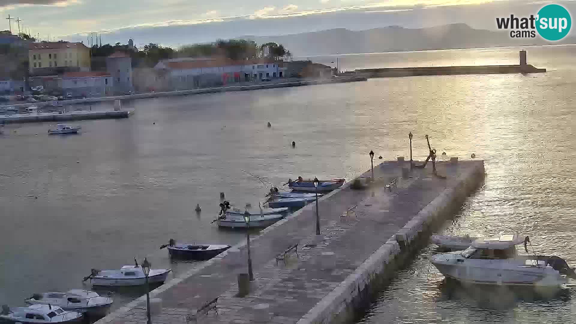 Livecam Senj – Vue panoramique de Senj riva