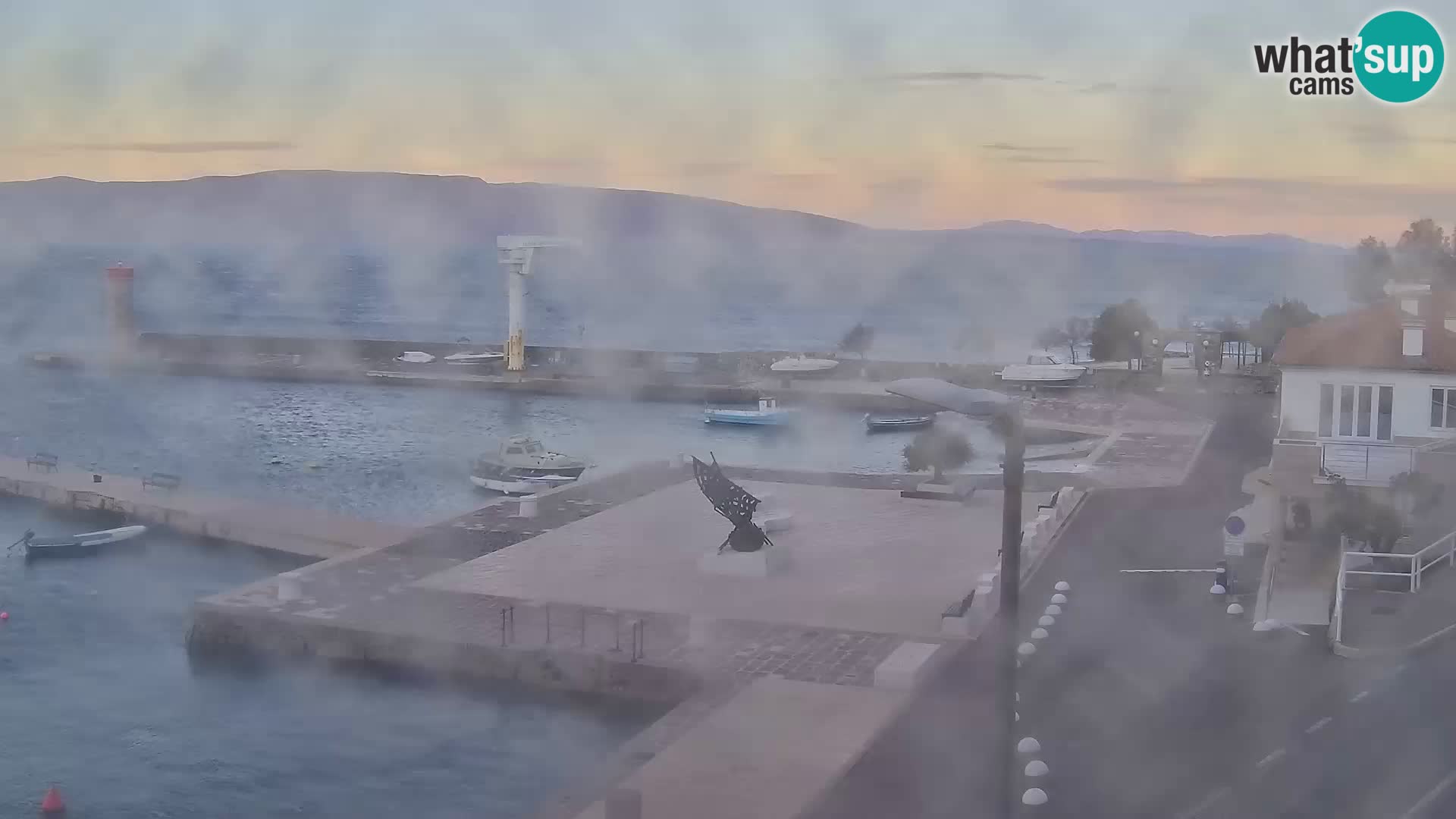 Livecam Senj – Vue panoramique de Senj riva