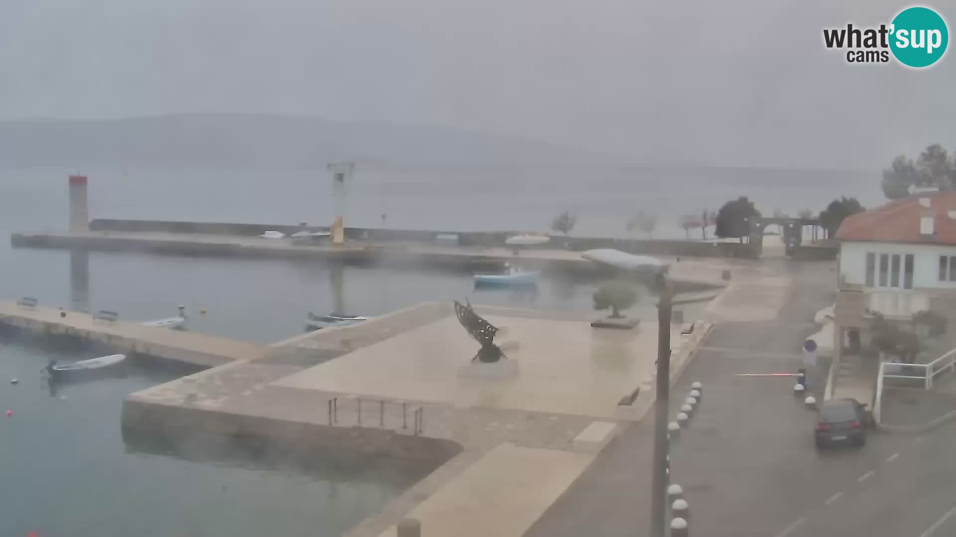 Webcam Senj – Panoramablick auf die Riva Senj