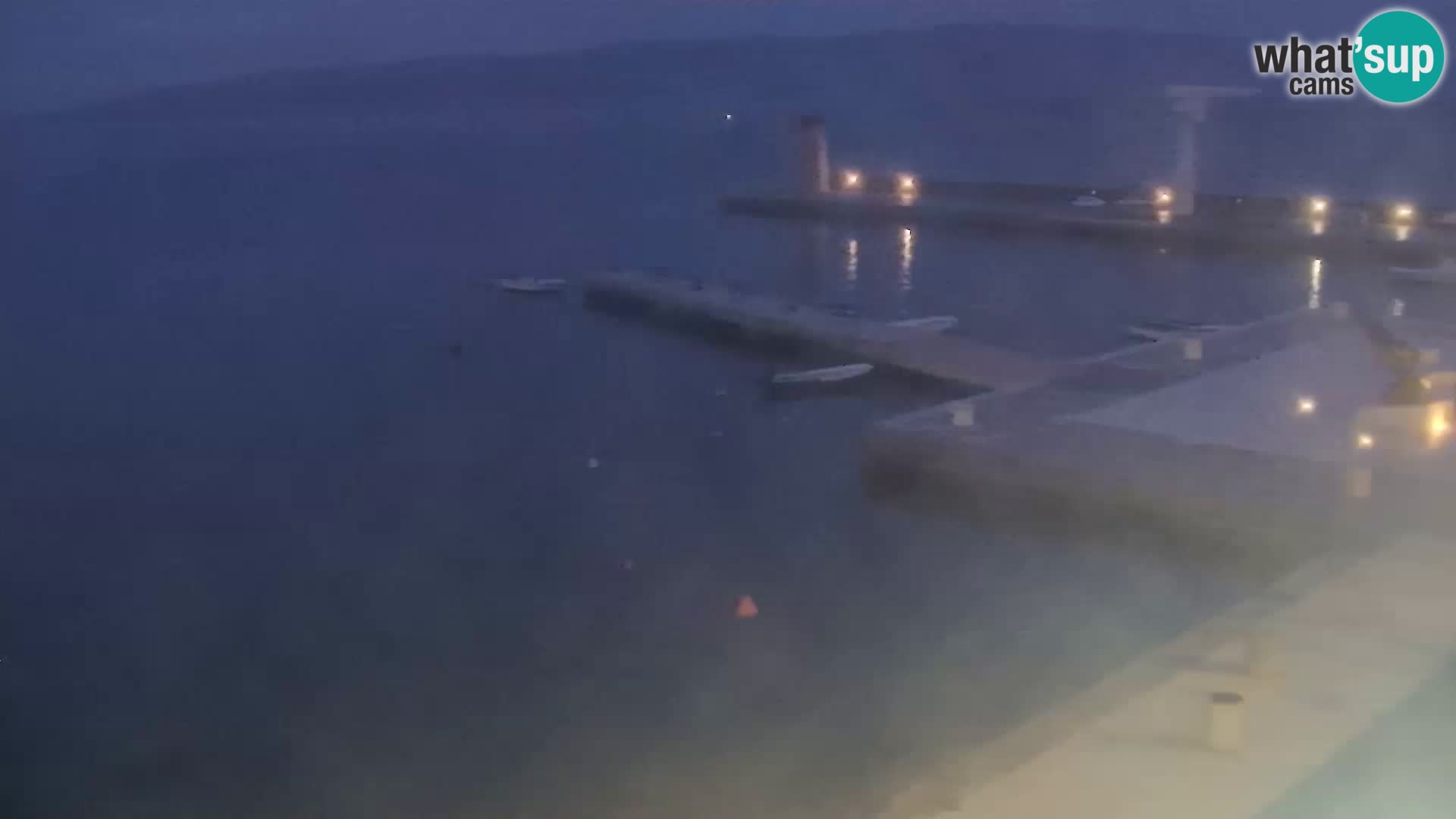 Webcam Senj – Panoramablick auf die Riva Senj