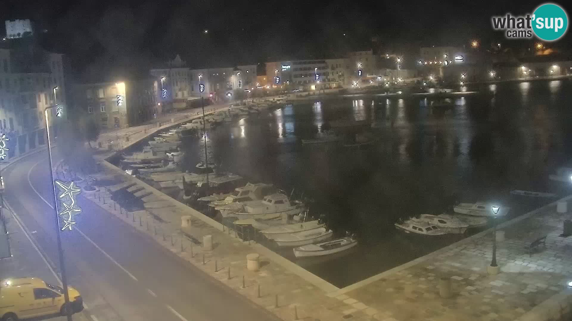 Webcam Senj – Panoramablick auf die Riva Senj