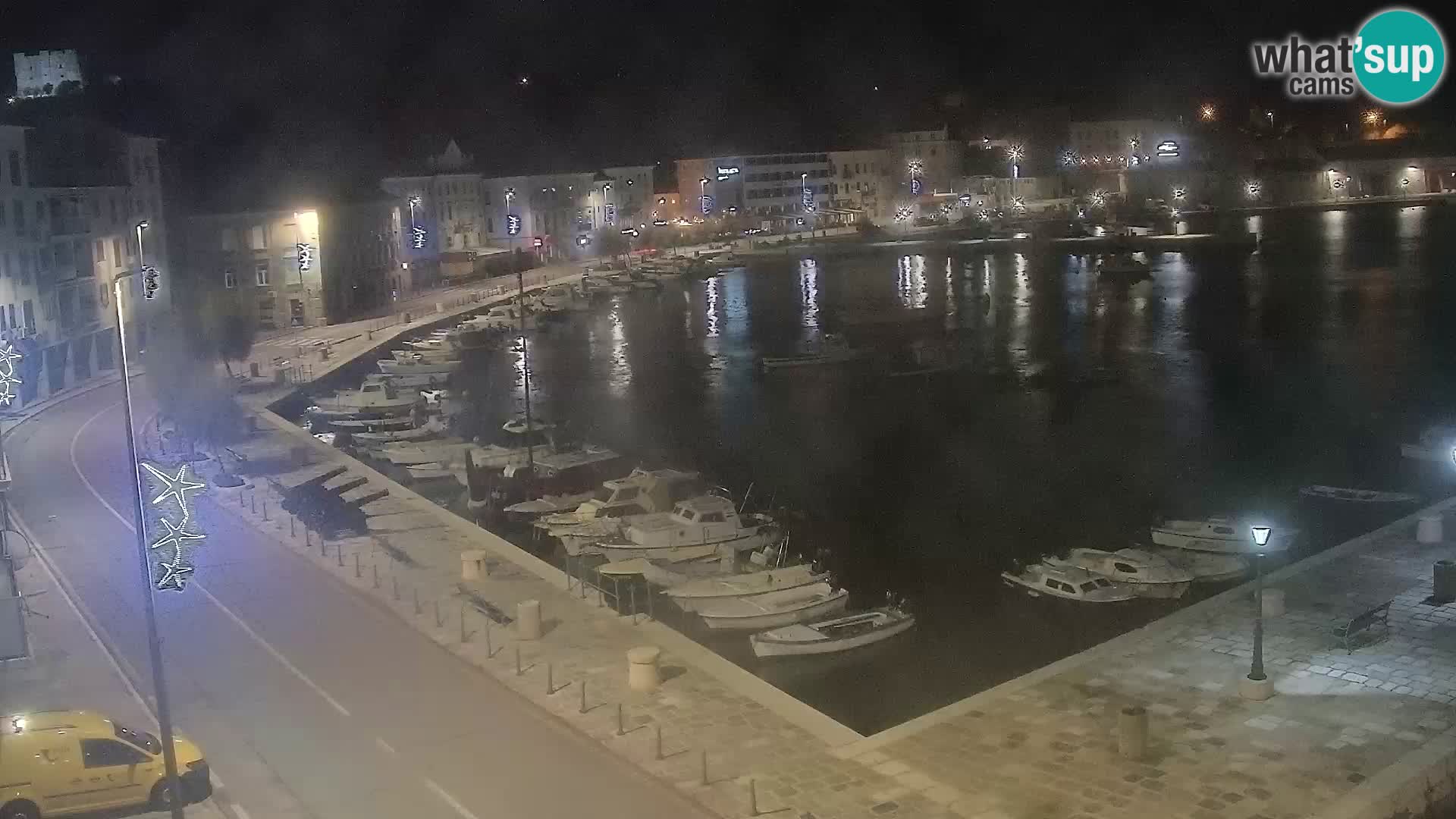 Webcam Senj – Panoramablick auf die Riva Senj