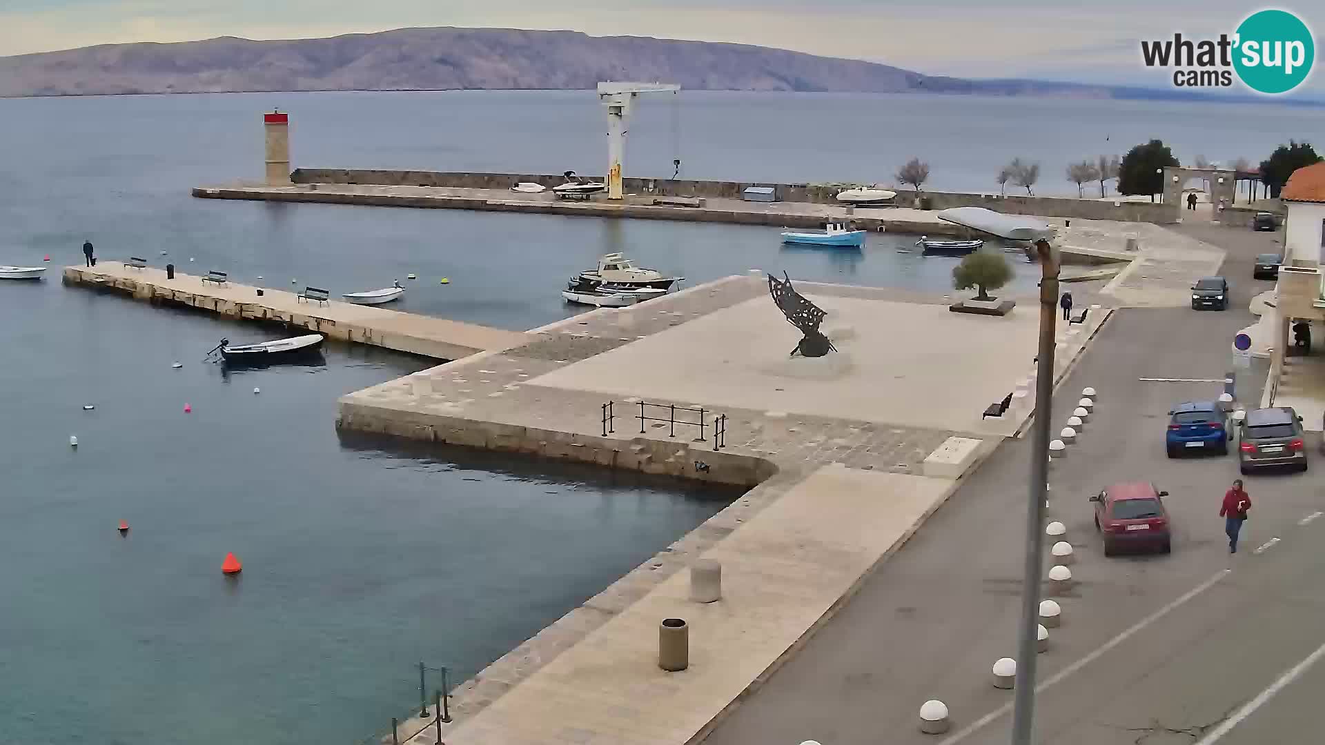 Webcam Senj – Panoramablick auf die Riva Senj