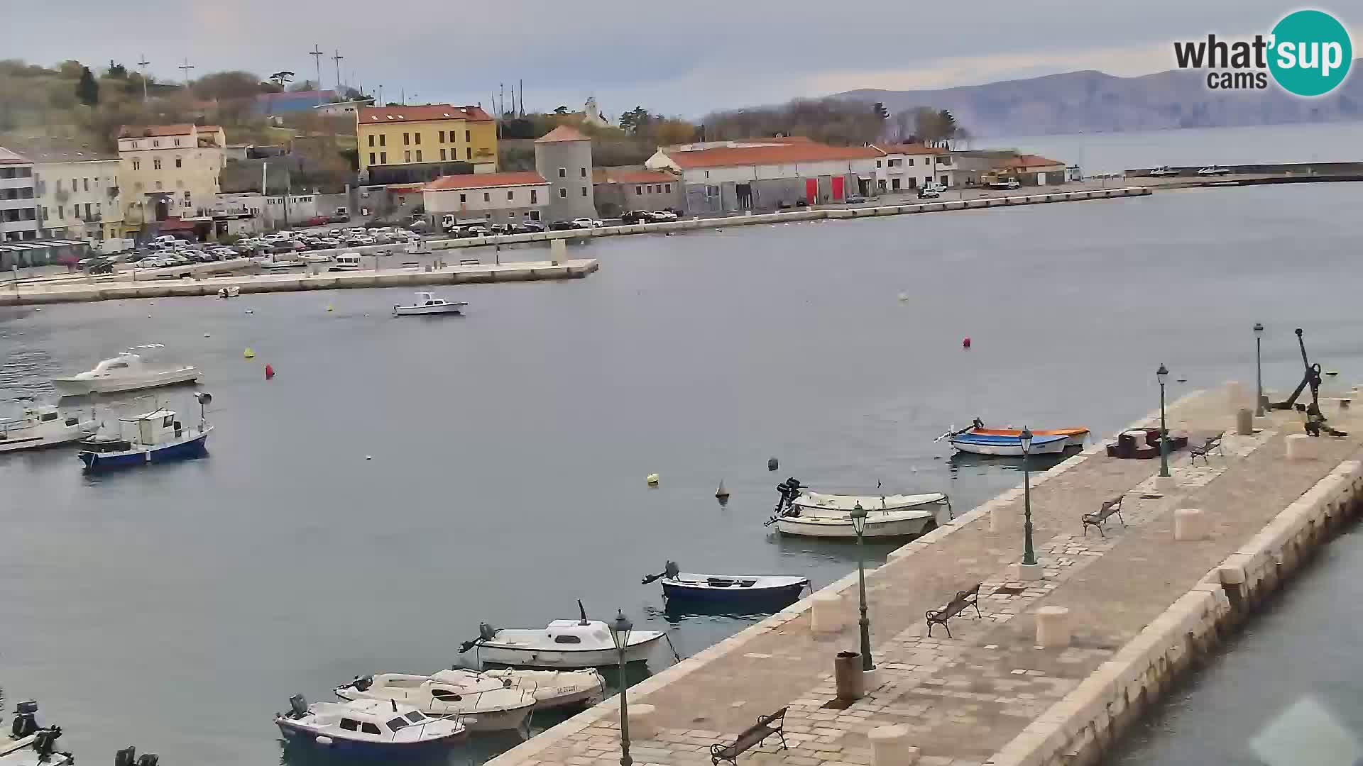 Kamera u živo Senj – Panoramski pogled na senjsku rivu