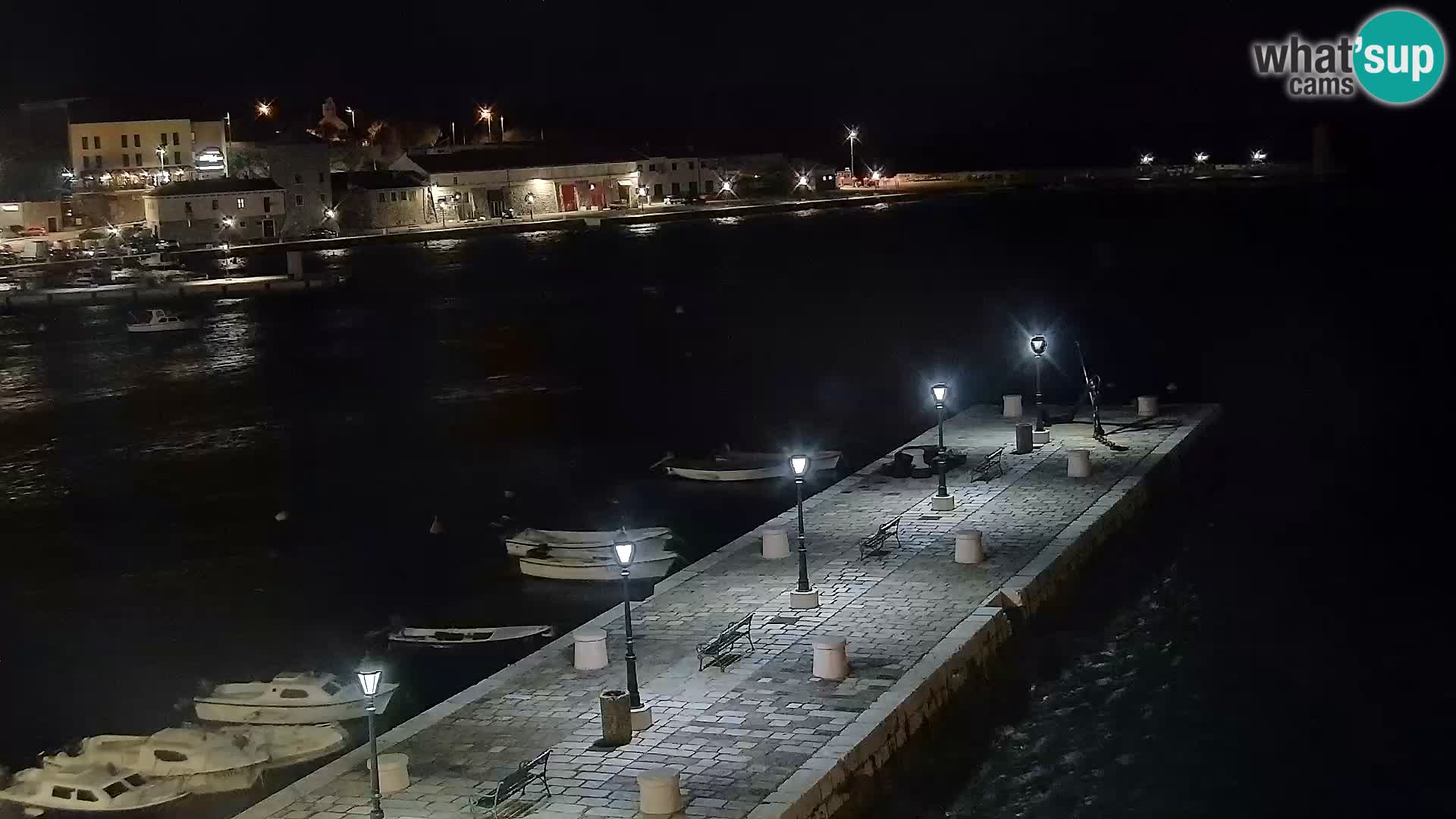 Livecam Senj – Vue panoramique de Senj riva