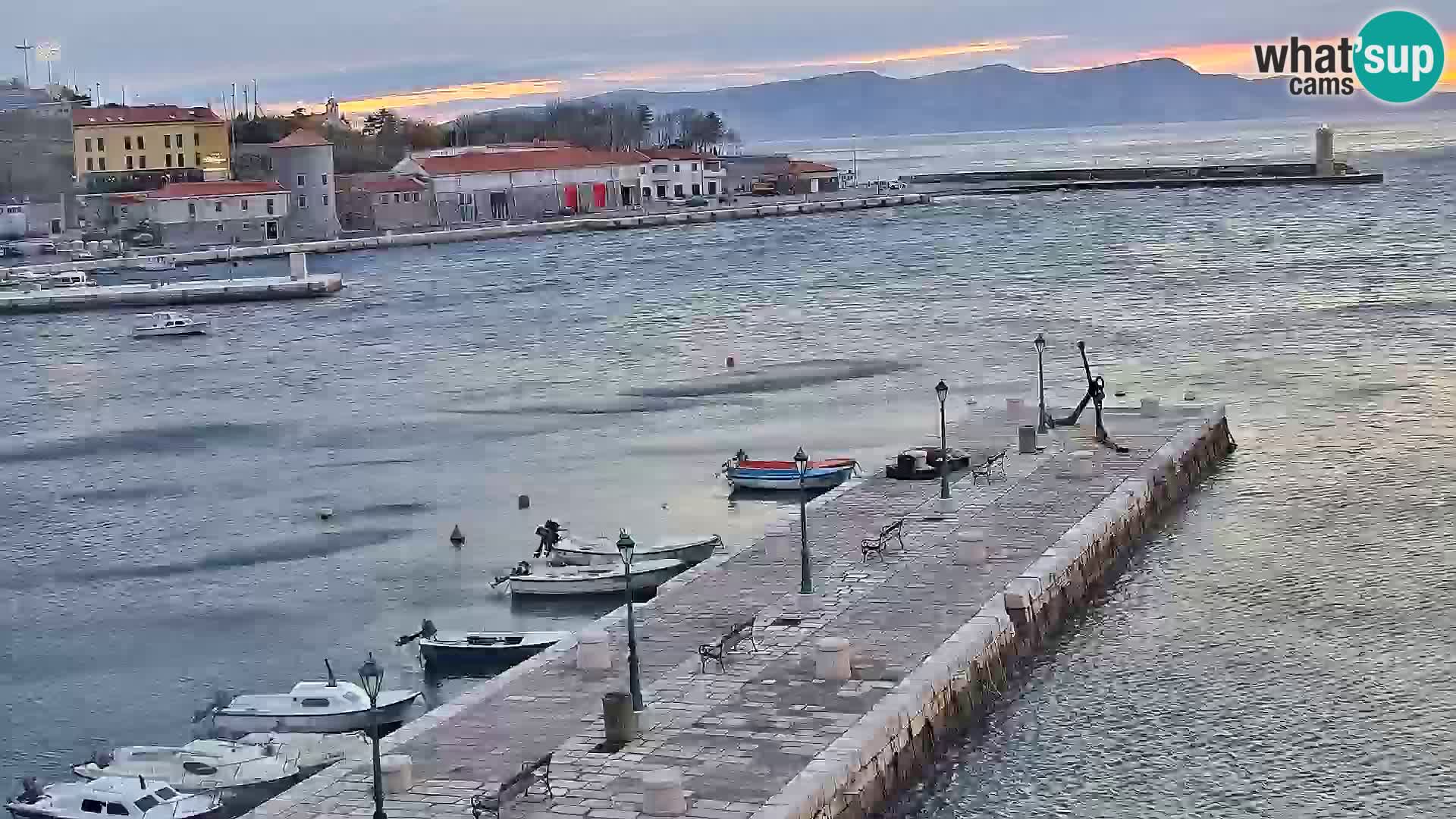 Senj camera en vivo – Vista panorámica de Senj riva