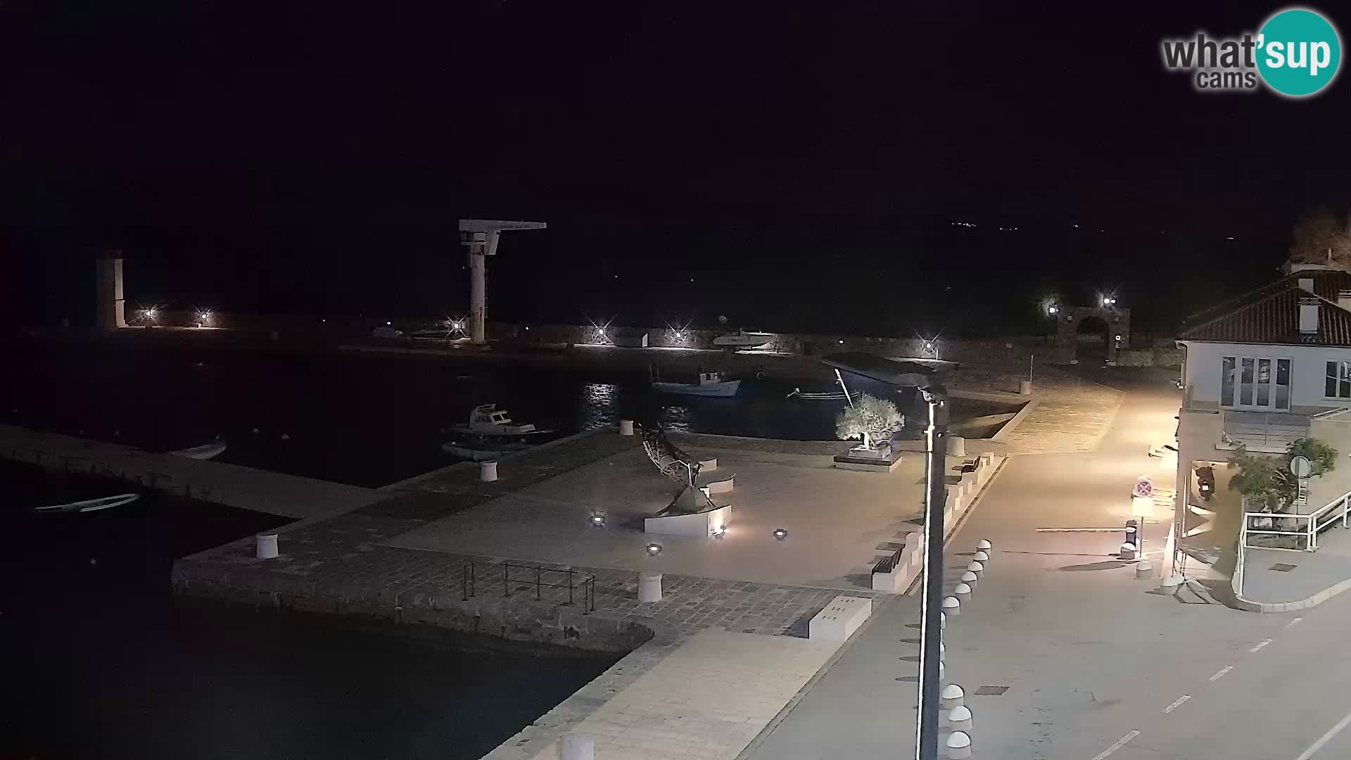 Webcam Senj – Panoramablick auf die Riva Senj