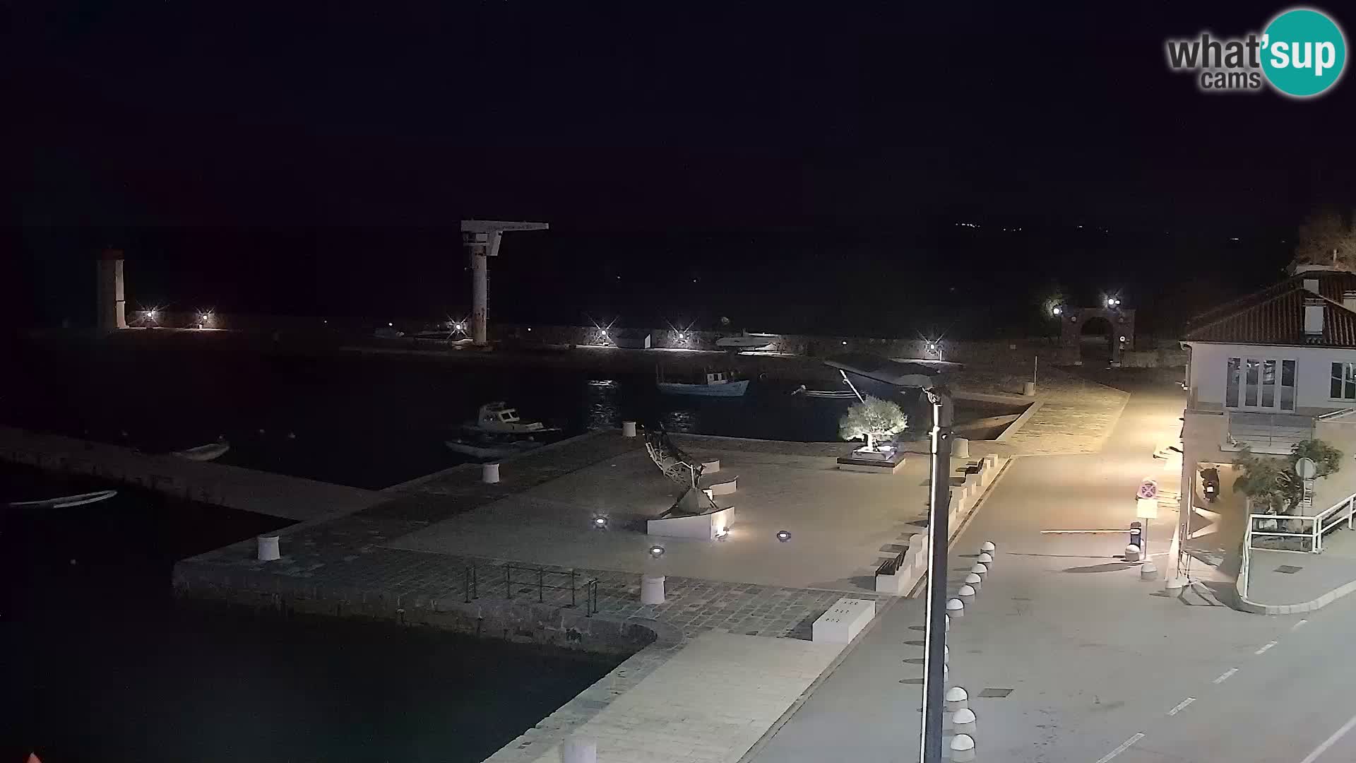 Livecam Senj – Vue panoramique de Senj riva