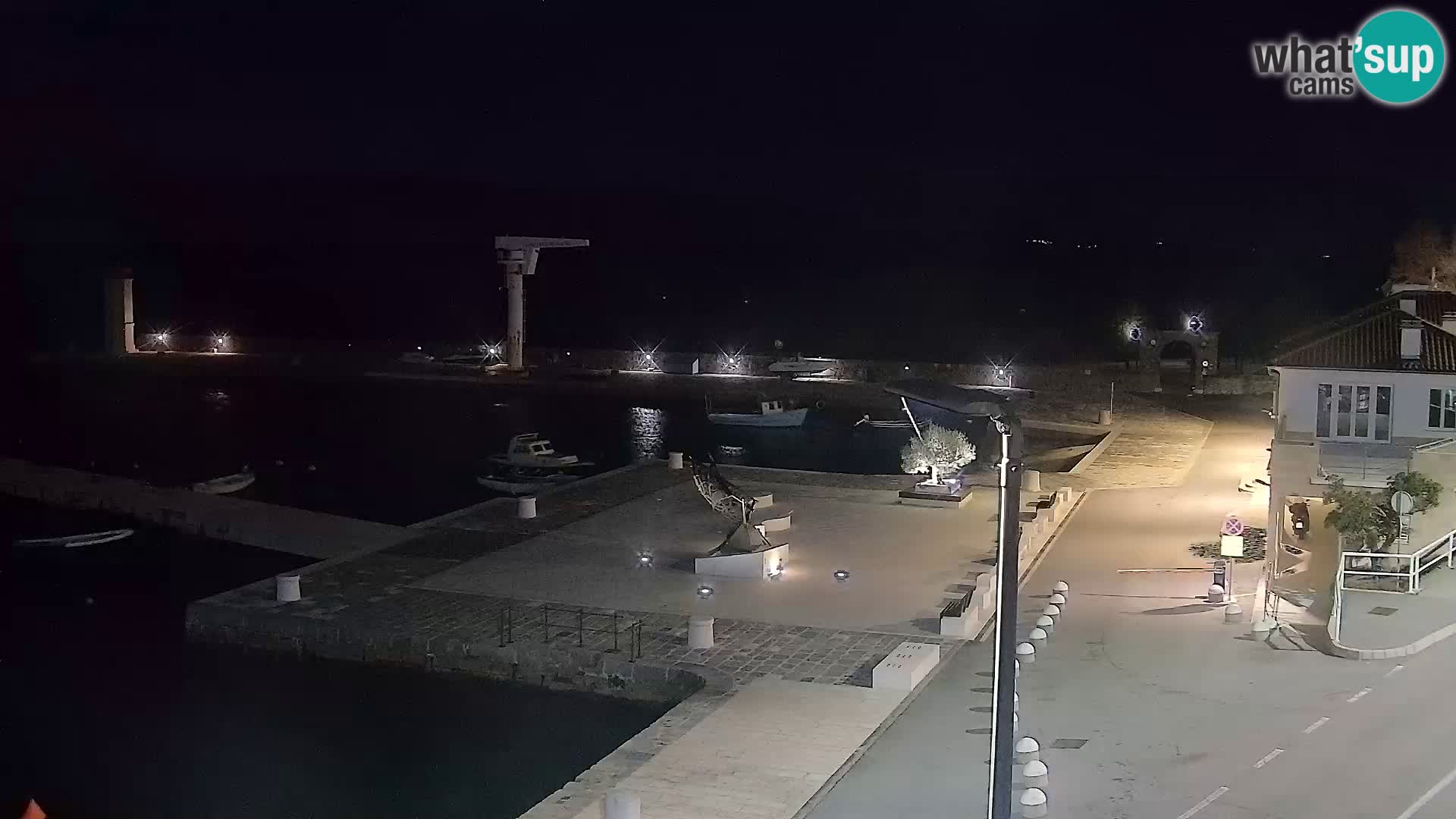 Livecam Senj – Vue panoramique de Senj riva