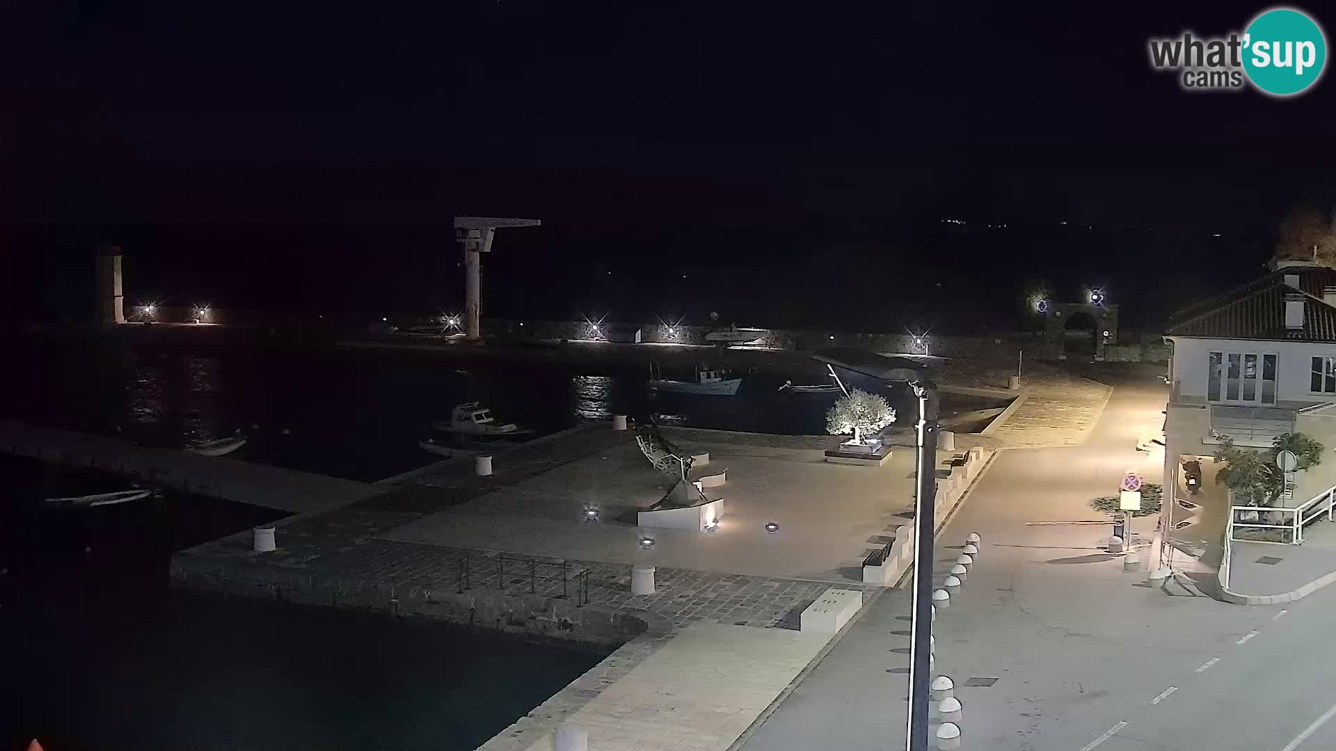 Livecam Senj – Vue panoramique de Senj riva