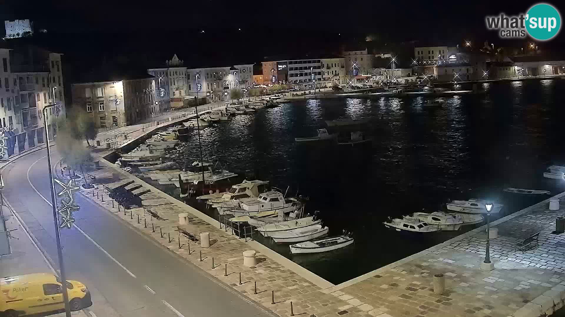 Webcam Senj – Panoramablick auf die Riva Senj