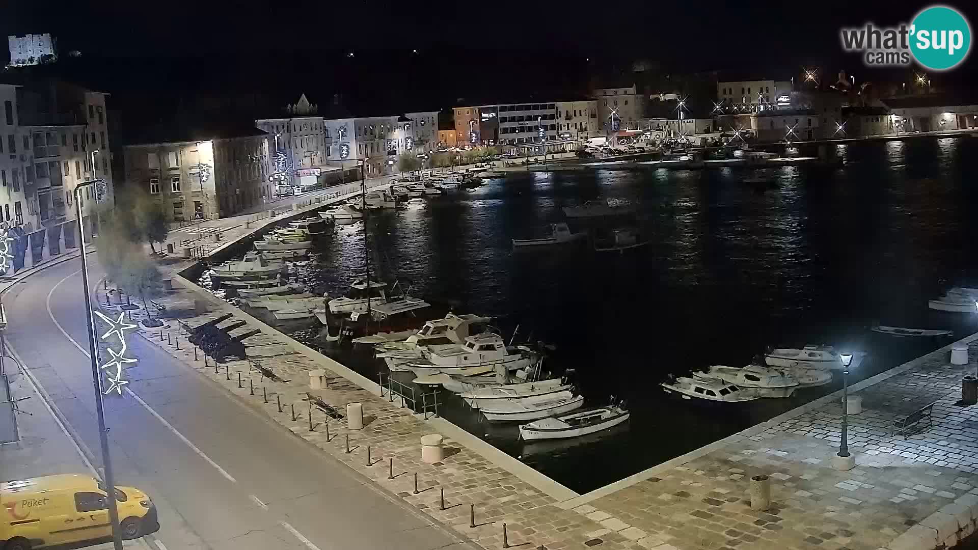 Livecam Senj – Vue panoramique de Senj riva