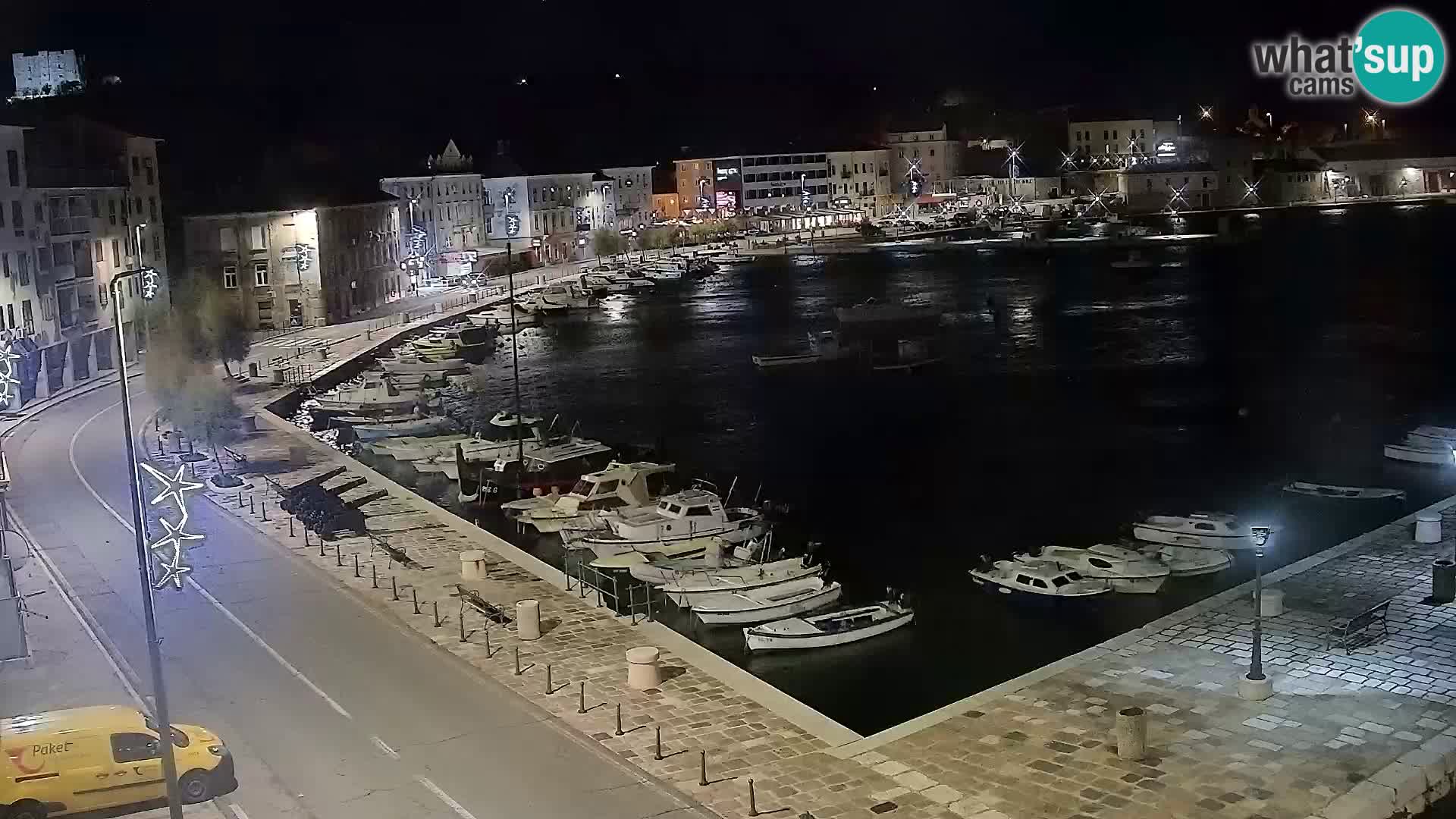 Livecam Senj – Vue panoramique de Senj riva