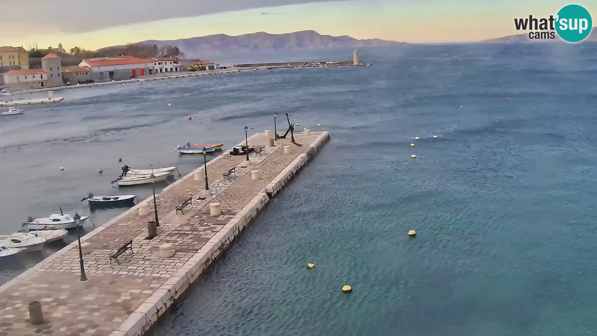 Senj camera en vivo – Vista panorámica de Senj riva