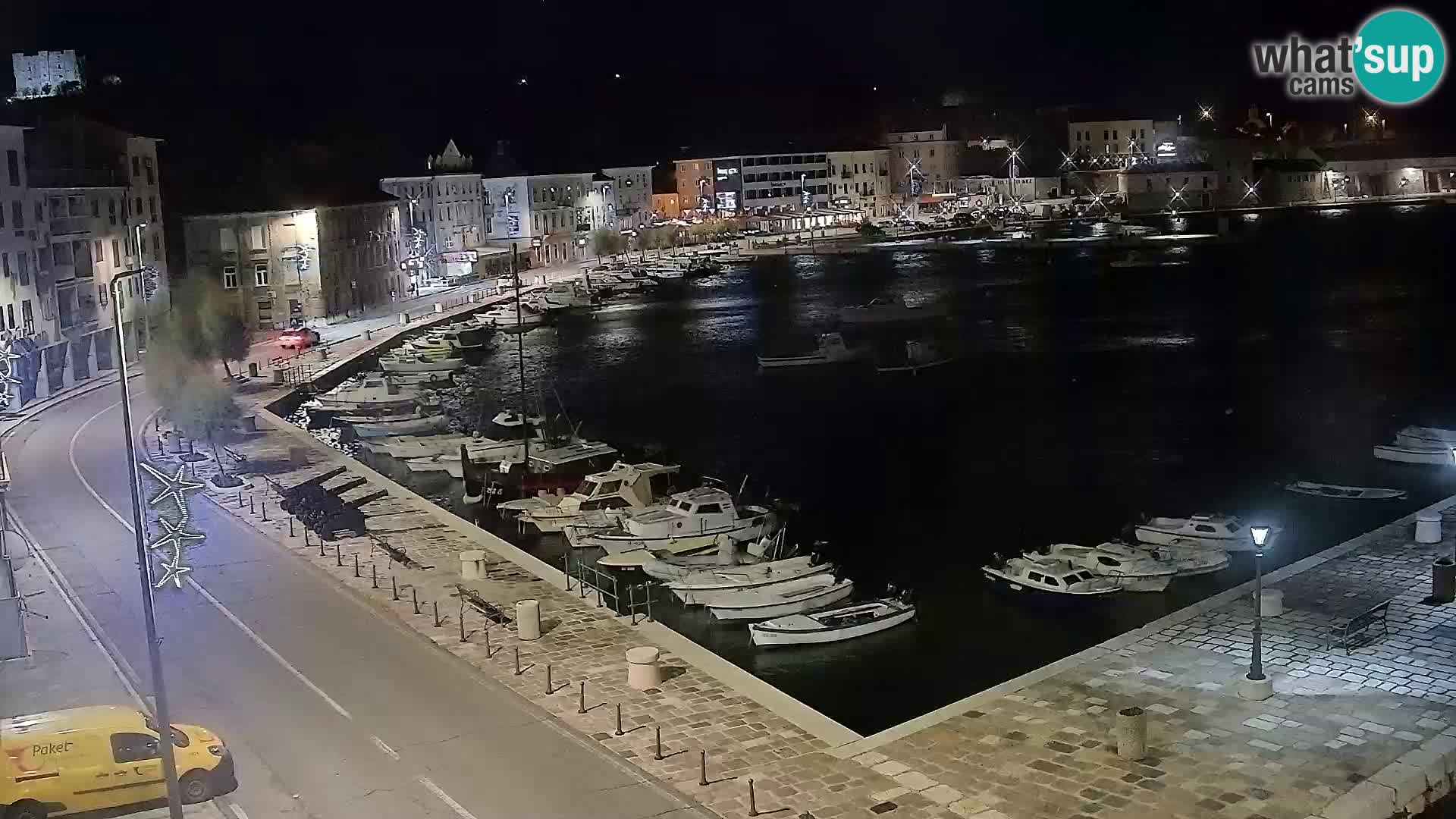 Livecam Senj – Vue panoramique de Senj riva