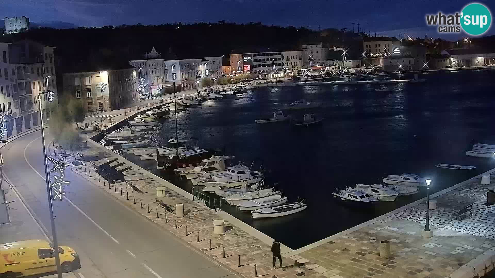 Livecam Senj – Vue panoramique de Senj riva