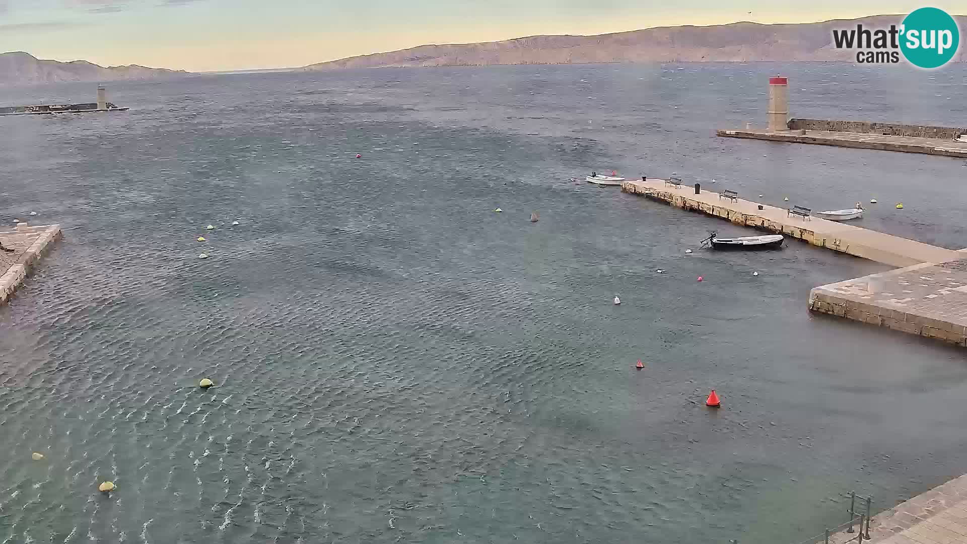 Webcam Senj – Panoramablick auf die Riva Senj