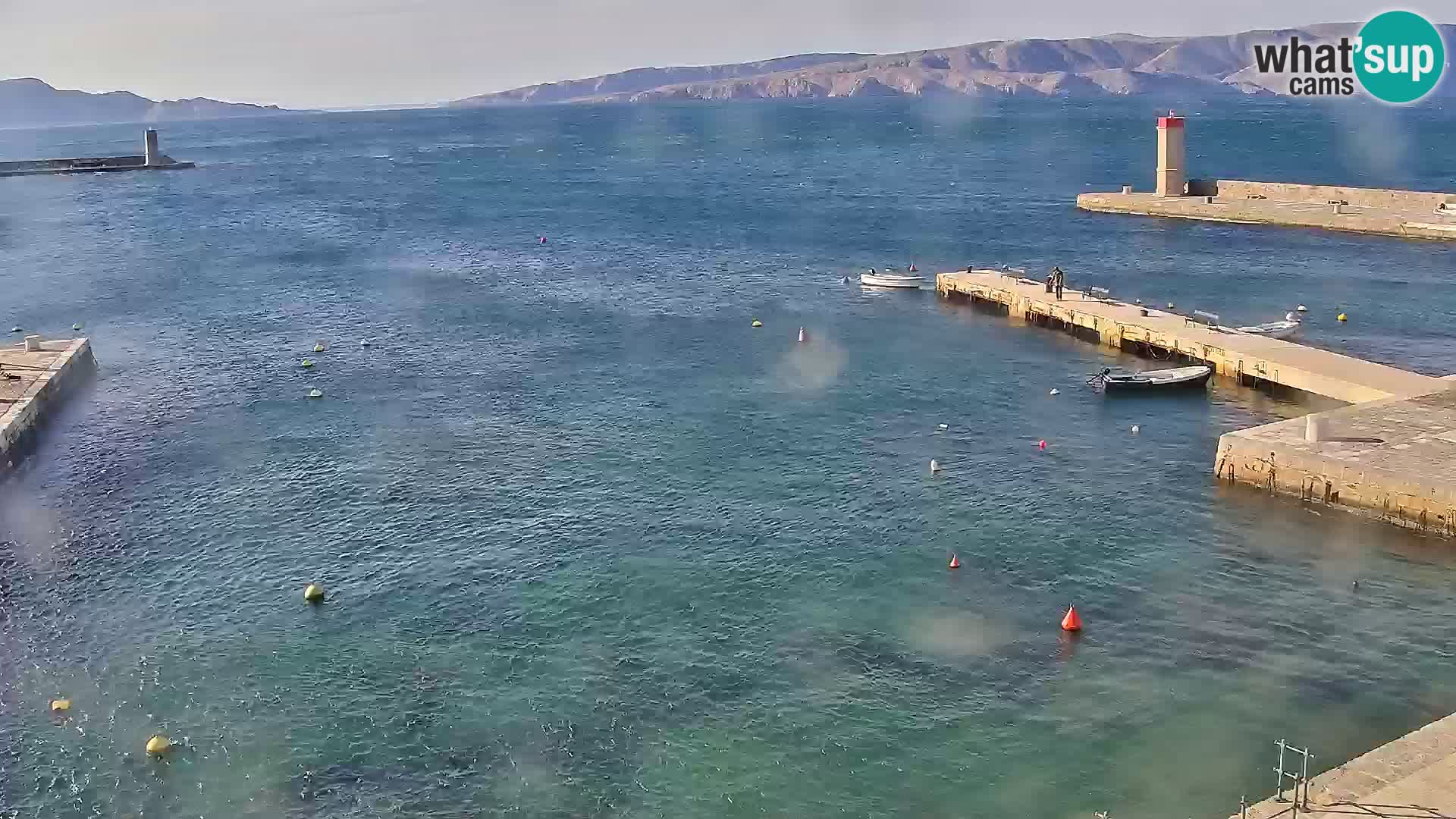 Livecam Senj – Vue panoramique de Senj riva