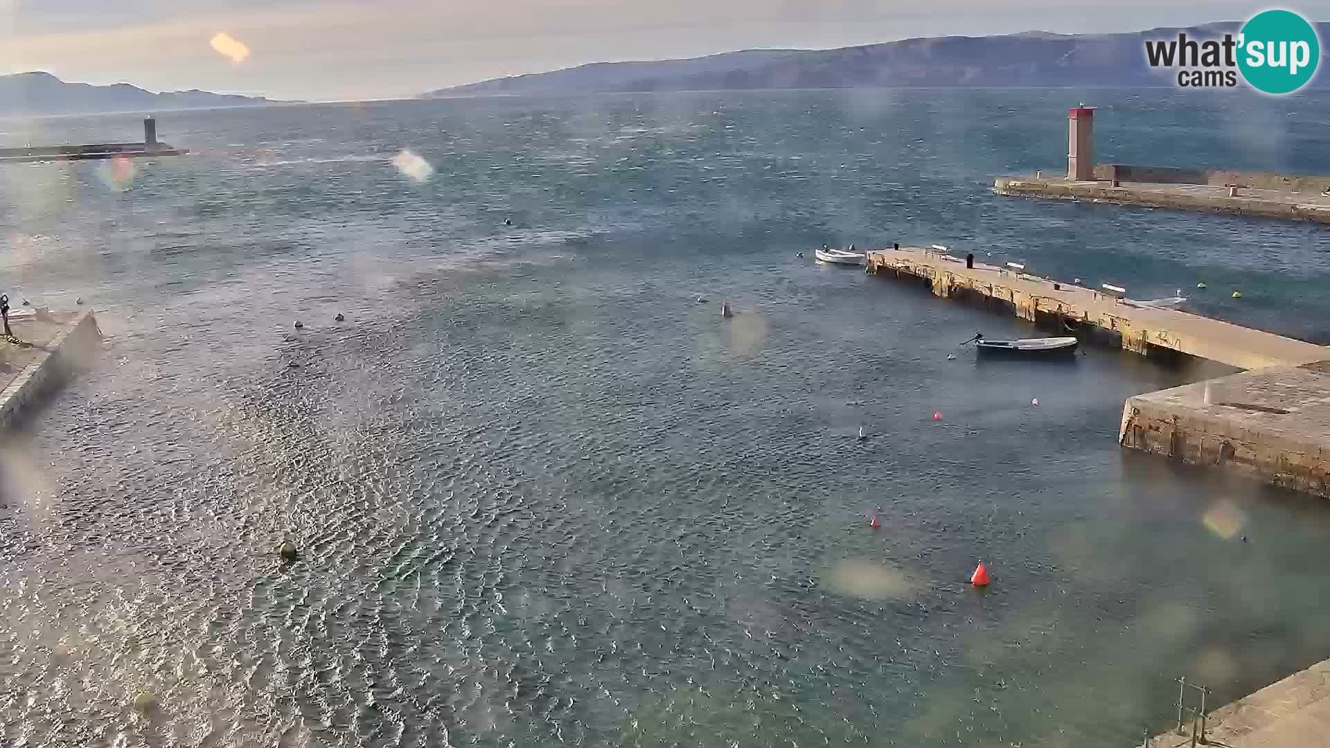 Livecam Senj – Vue panoramique de Senj riva