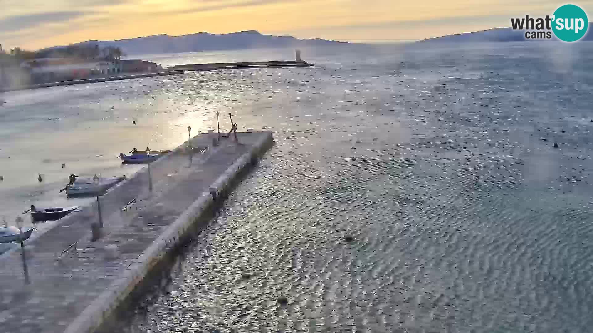 Webcam Senj – Panoramablick auf die Riva Senj