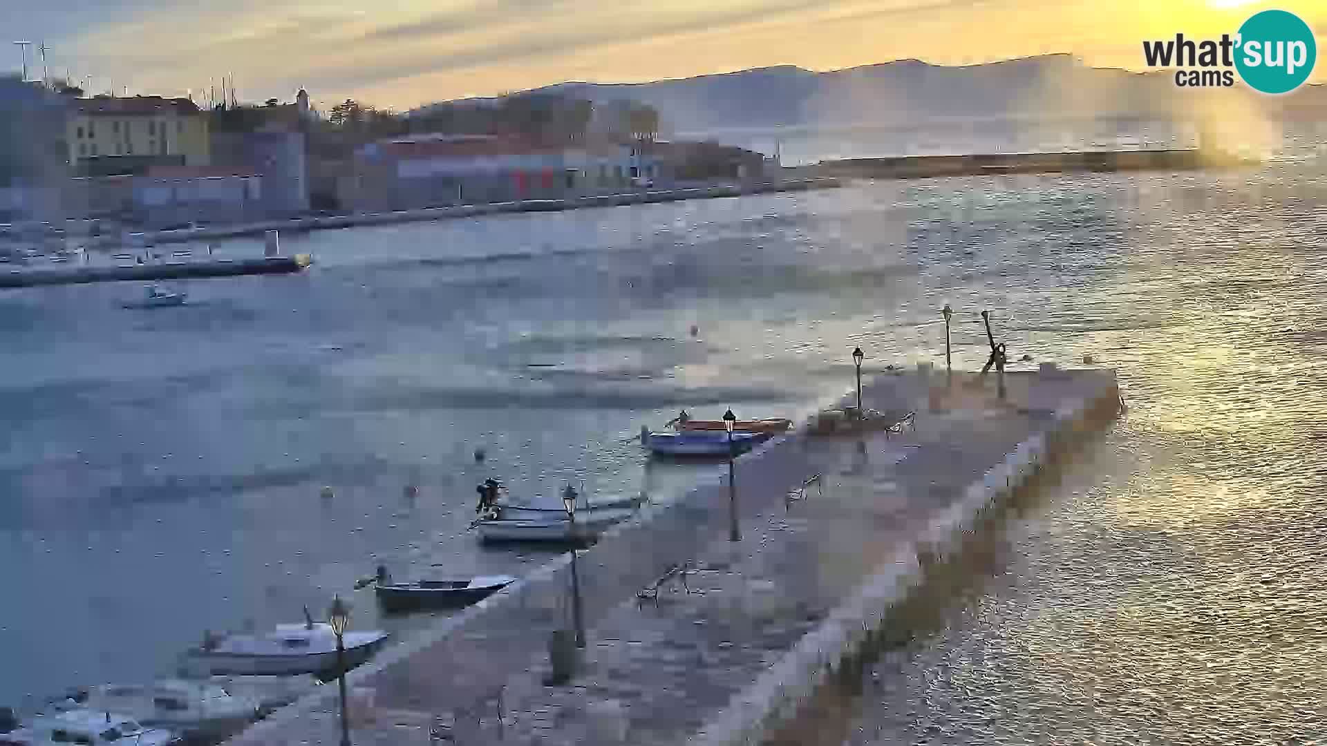 Livecam Senj – Vue panoramique de Senj riva