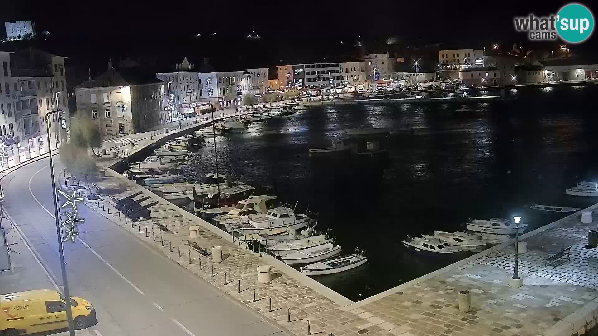 Webcam Senj – Panoramablick auf die Riva Senj