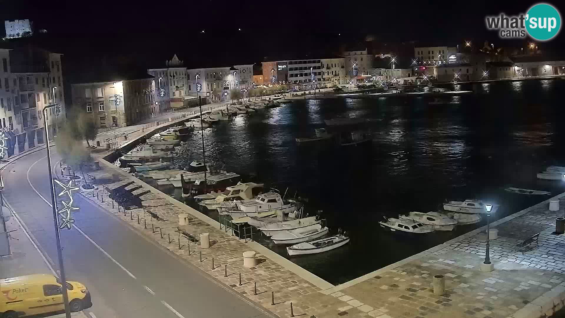 Livecam Senj – Vue panoramique de Senj riva