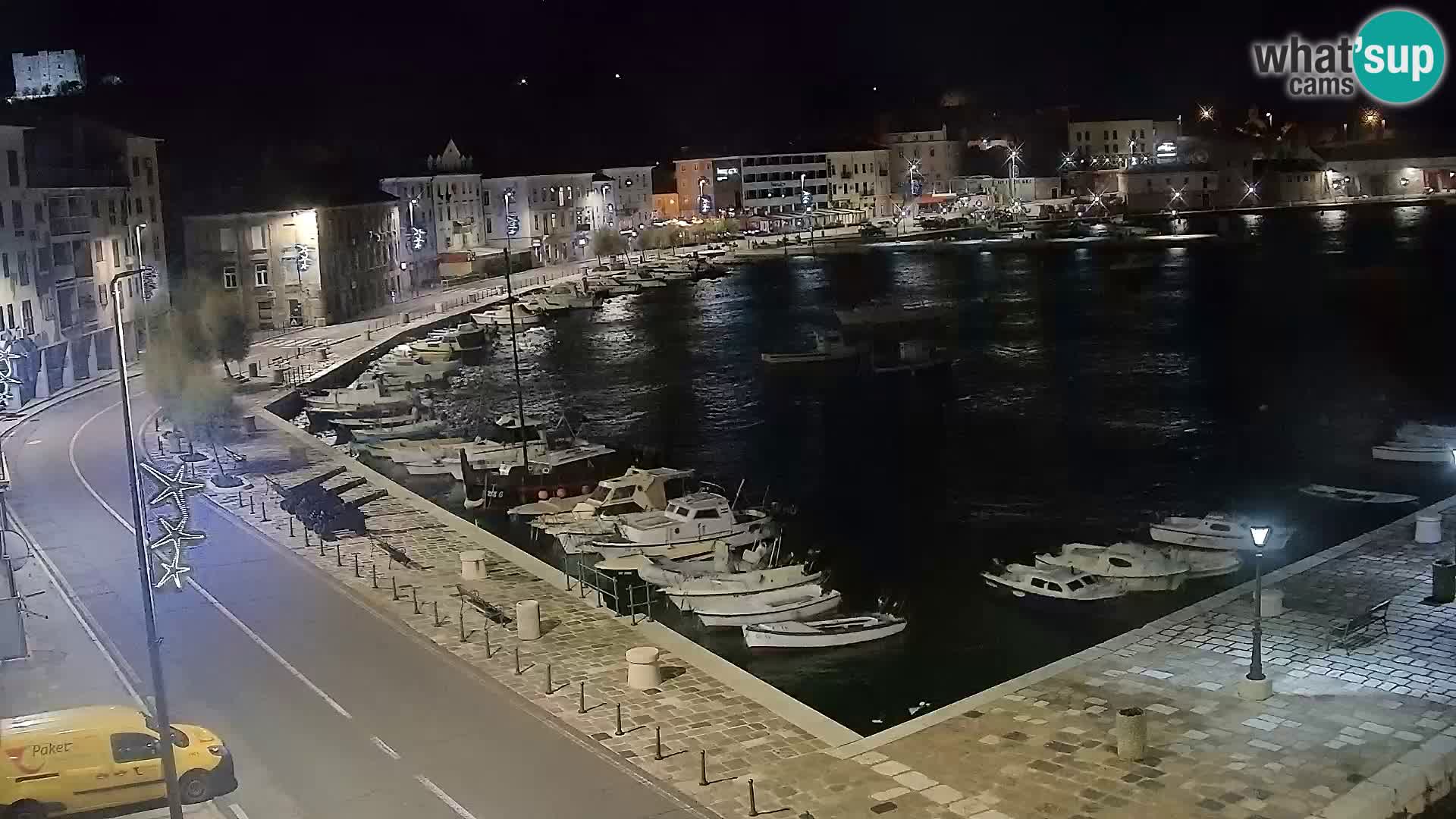 Webcam Senj – Panoramablick auf die Riva Senj